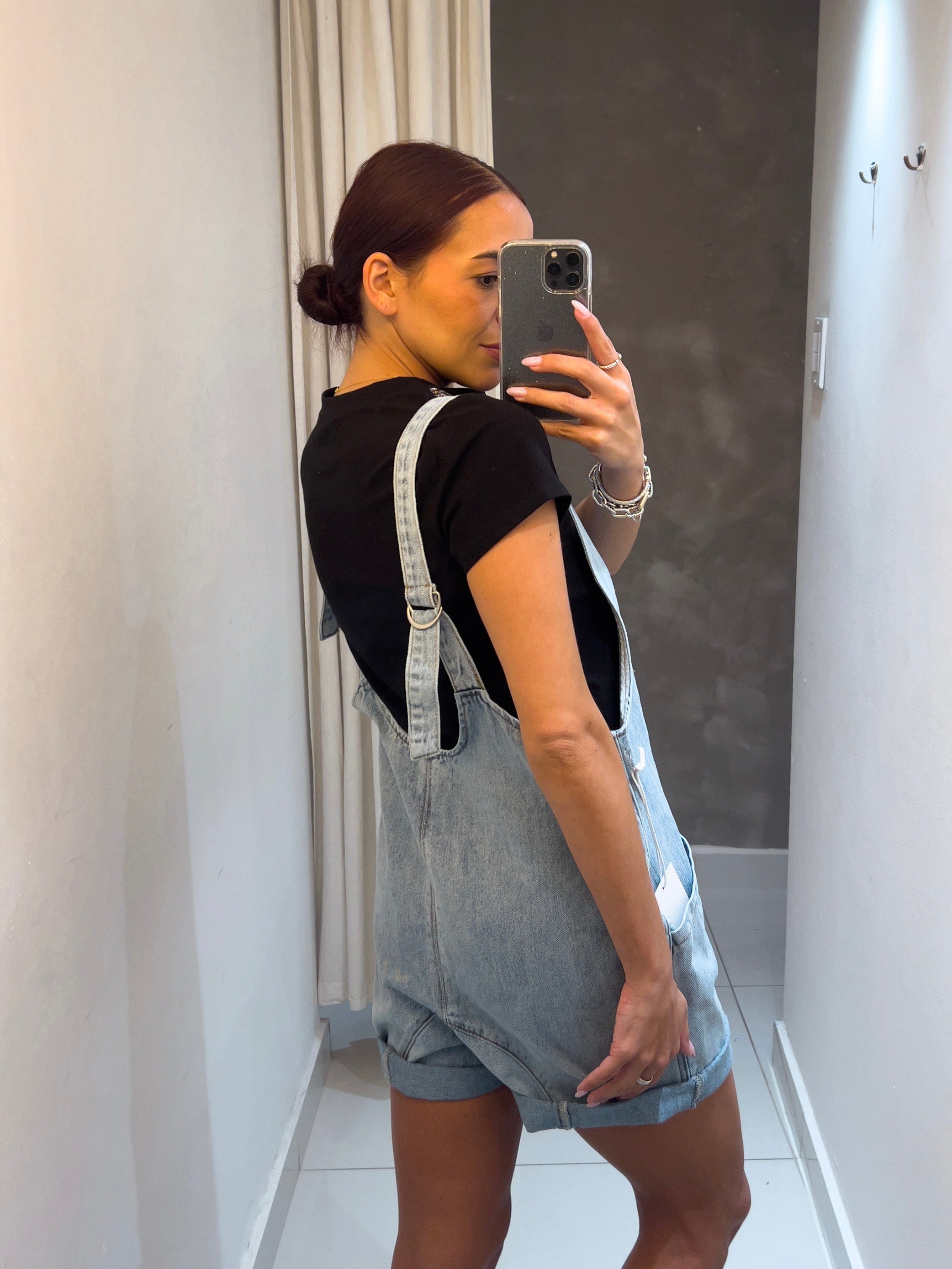 MELANIE LIGHT DENIM ROMPER