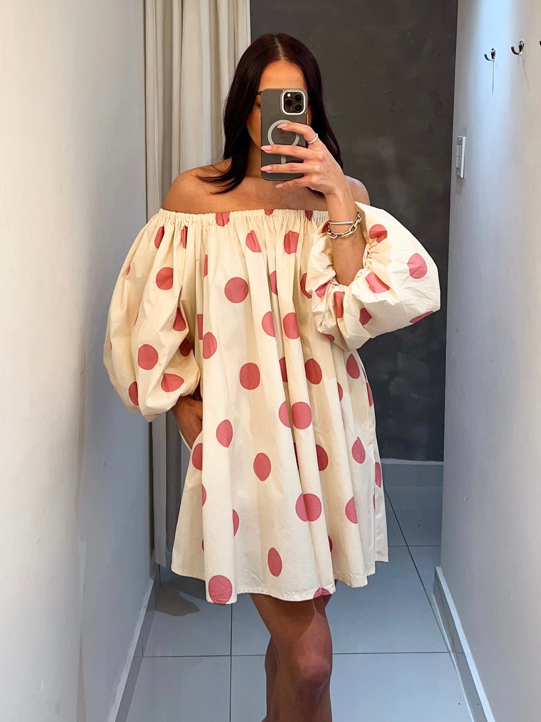 ISABELLA POLKA DOT MINI DRESS