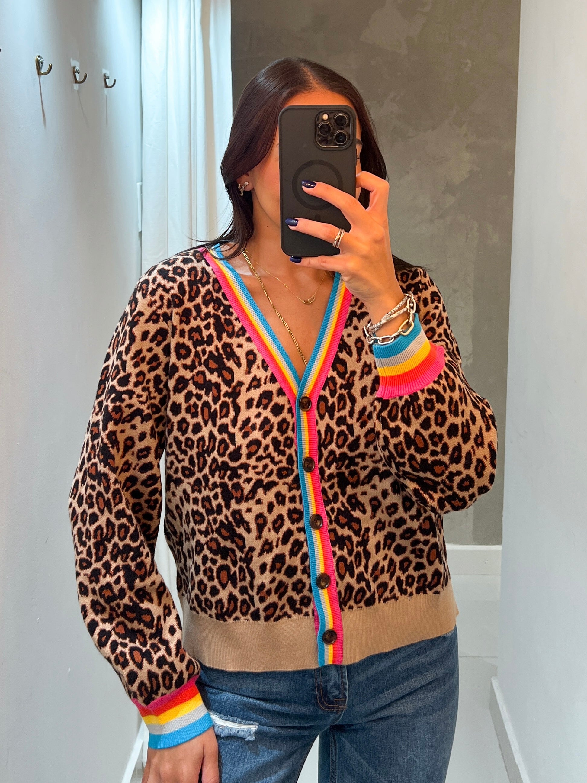 IVY LEOPARD STATEMENT CARDIGAN