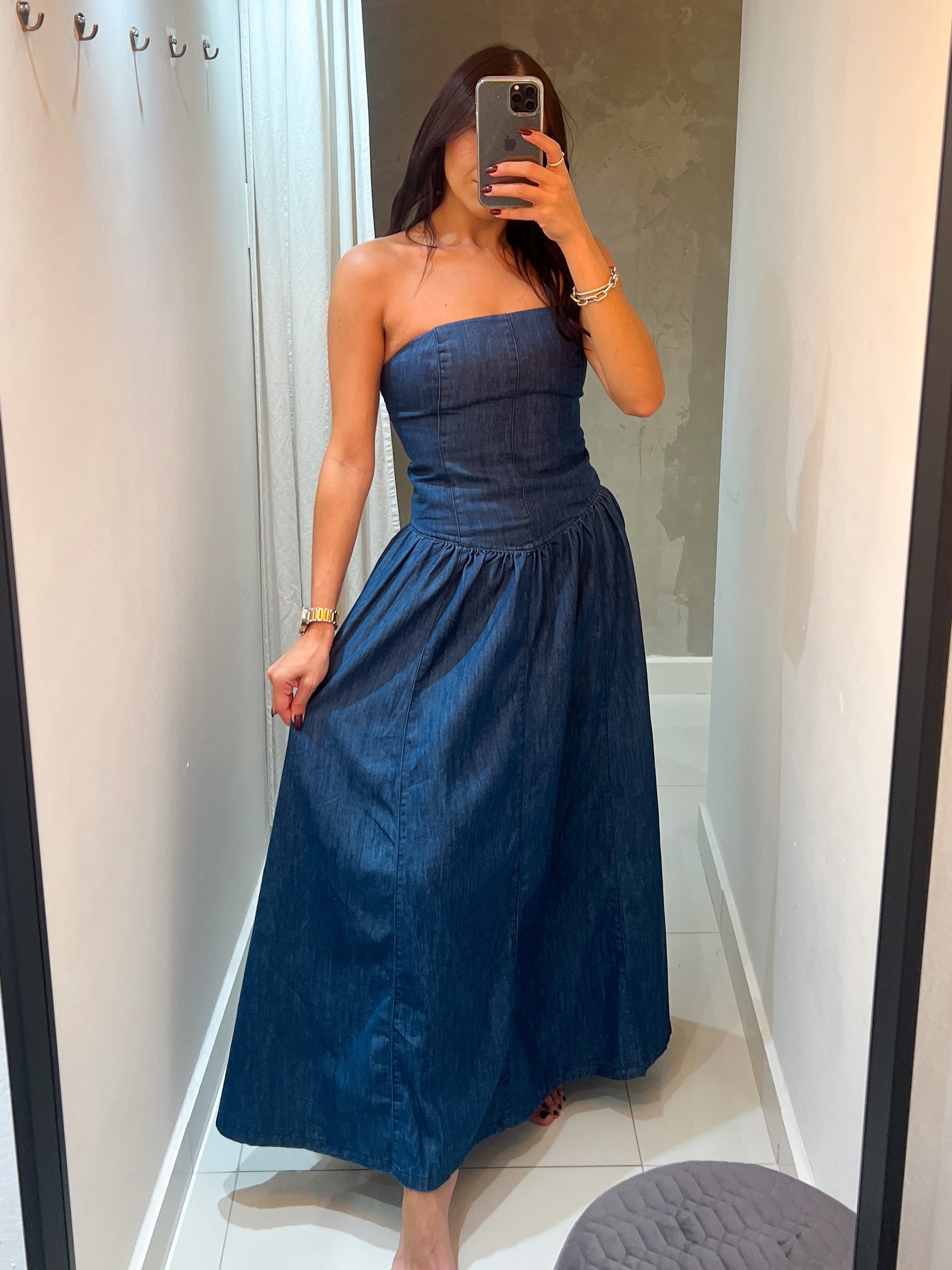 ILANI DENIM MAXI DRESS