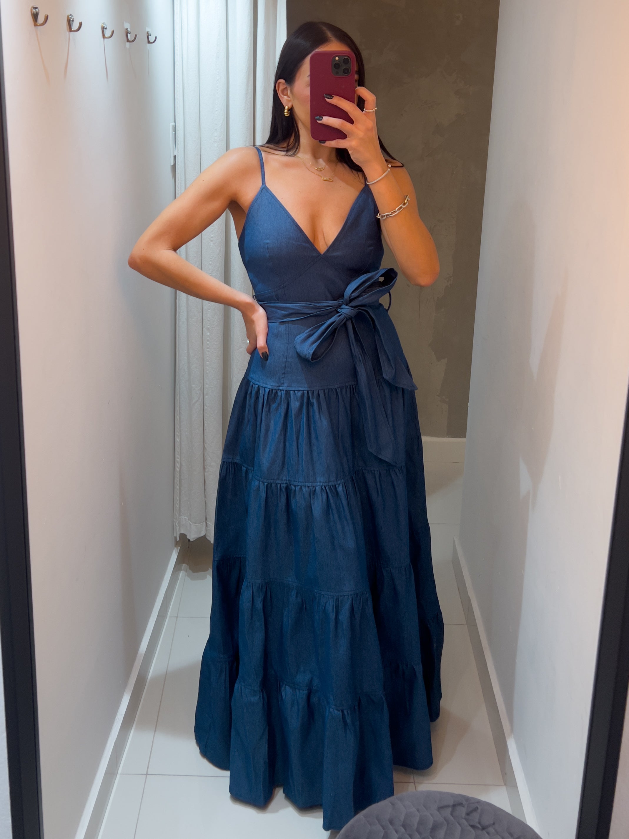 FILOMENA DENIM MAXI DRESS
