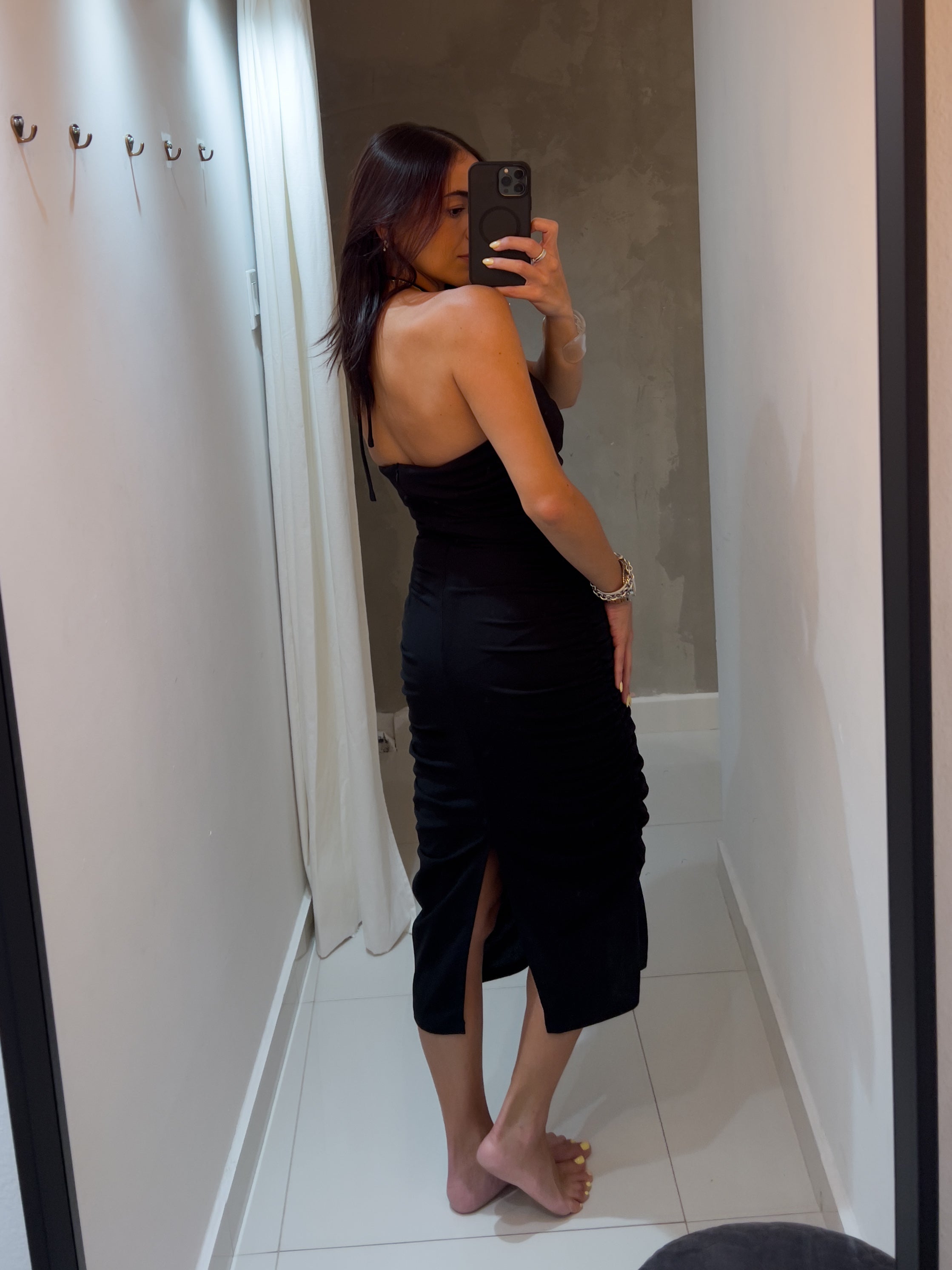 KIRA BLACK MIDI DRESS