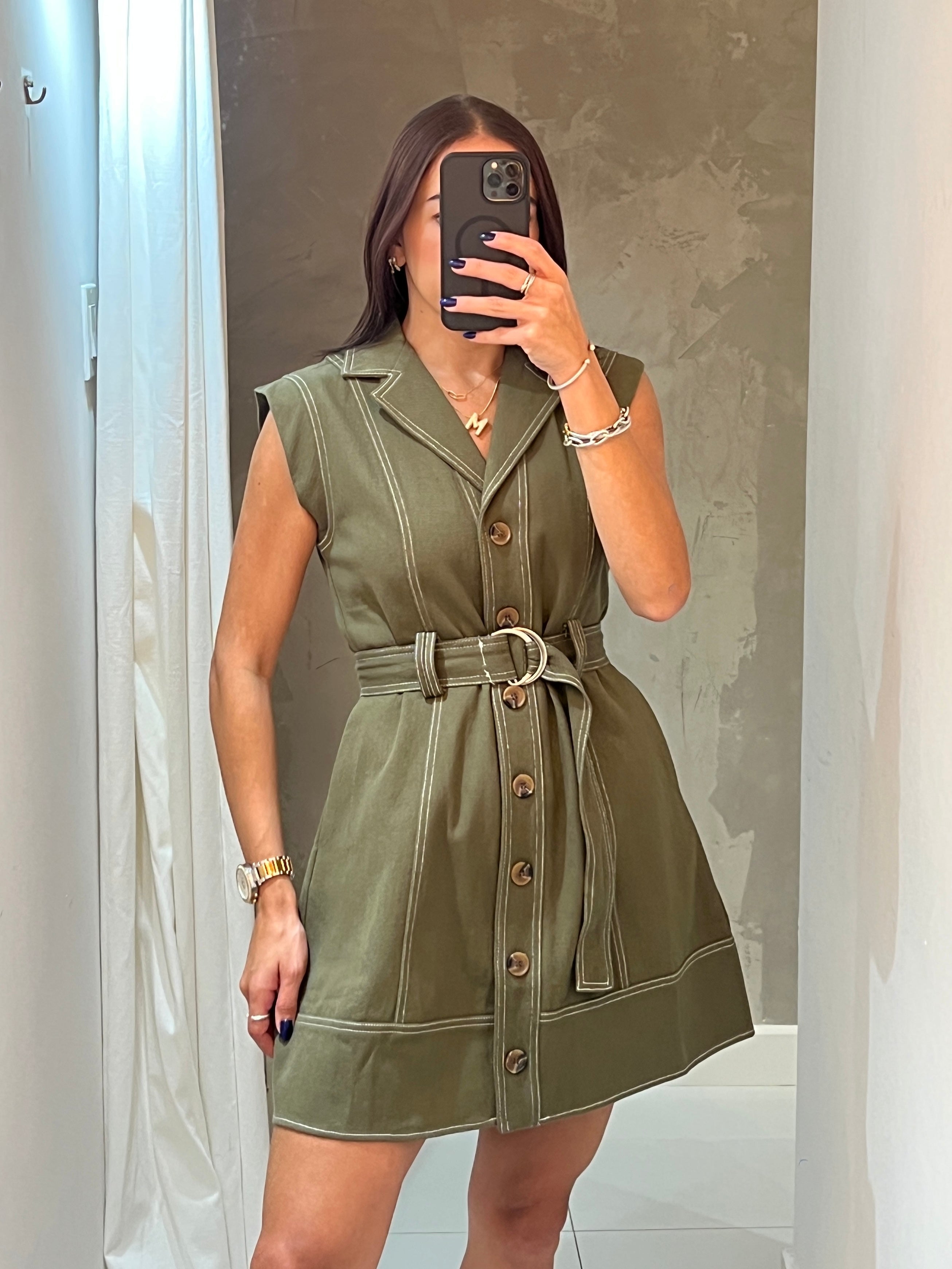 OLIVIA OLIVE DRESS