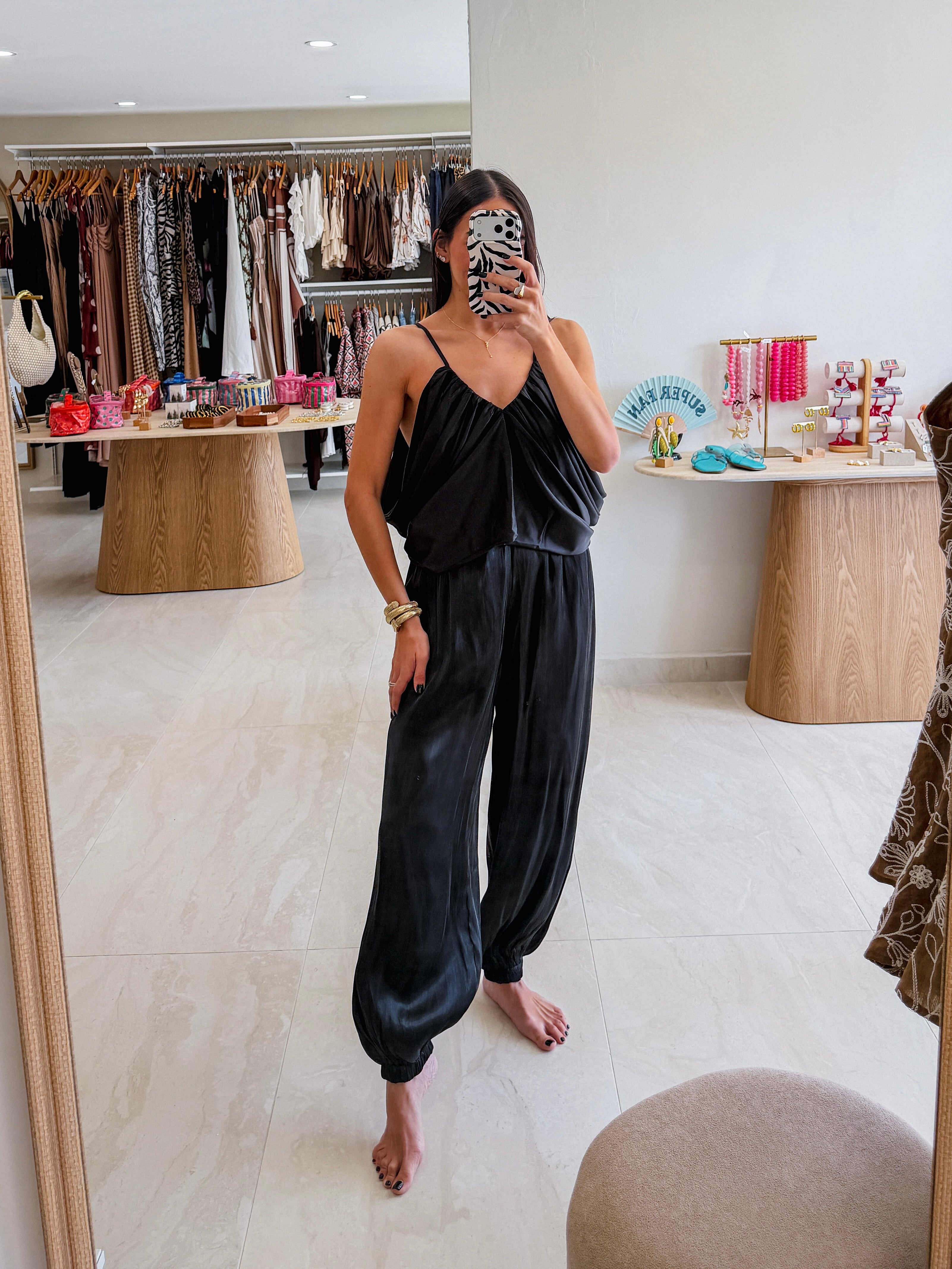 CECILLE SATIN BUBBLE JOGGER