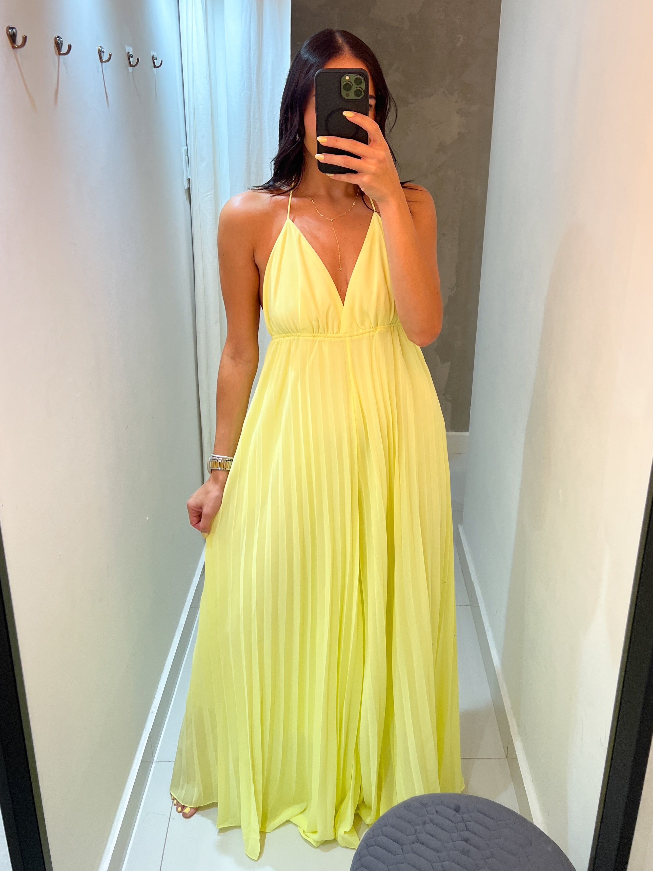FRANCES LEMON PLEATED JUMPSUIT