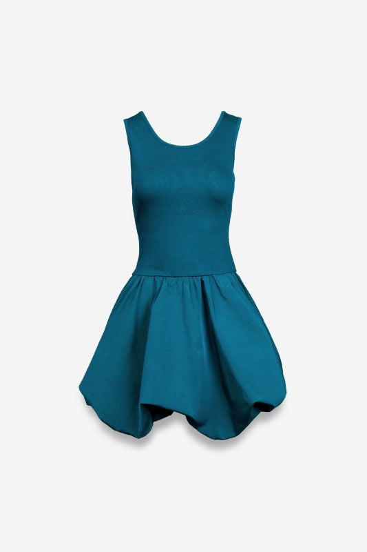 PENELOPE TEAL BUBBLE DRESS
