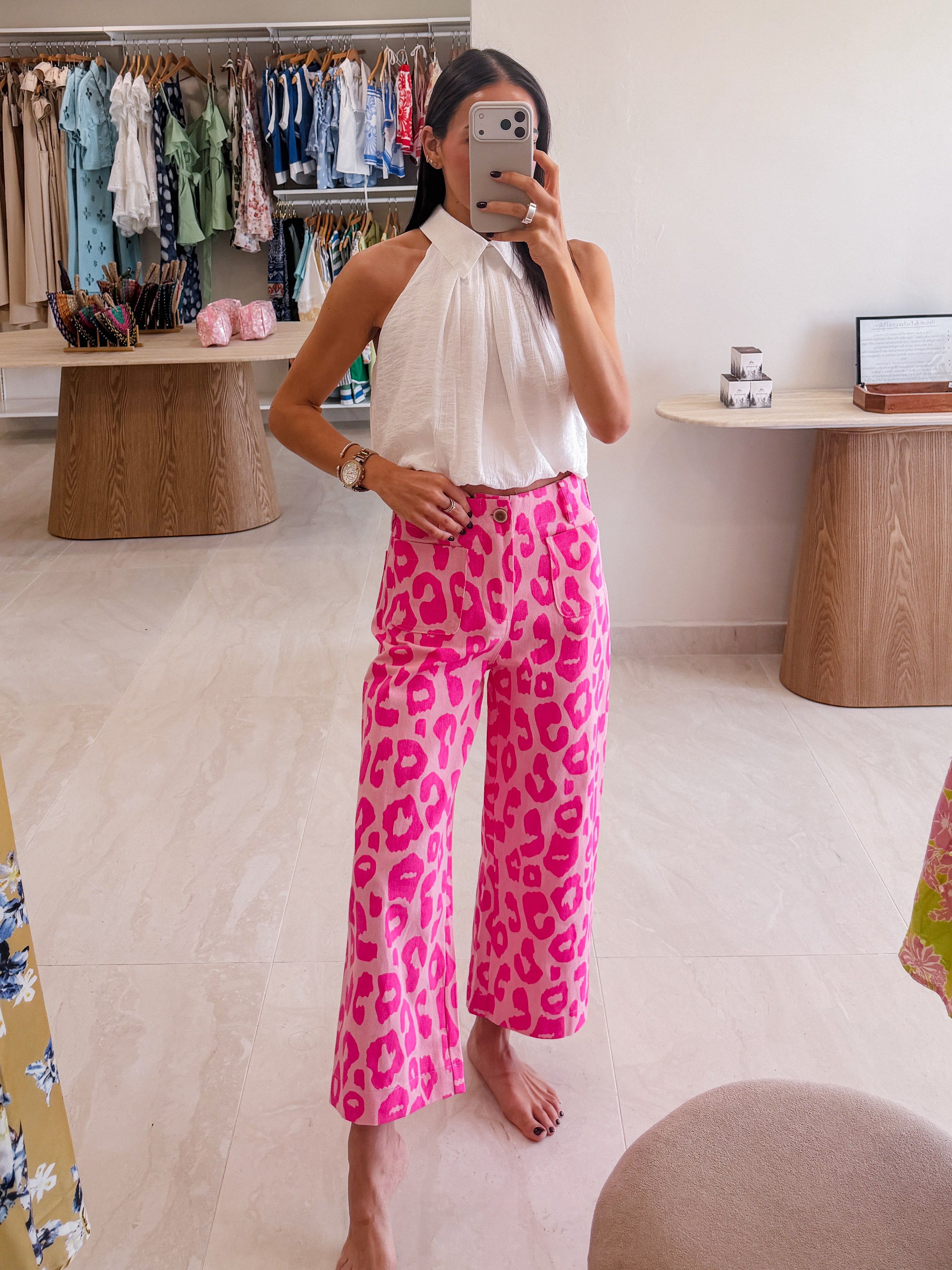SARA LEOPARD PANTS