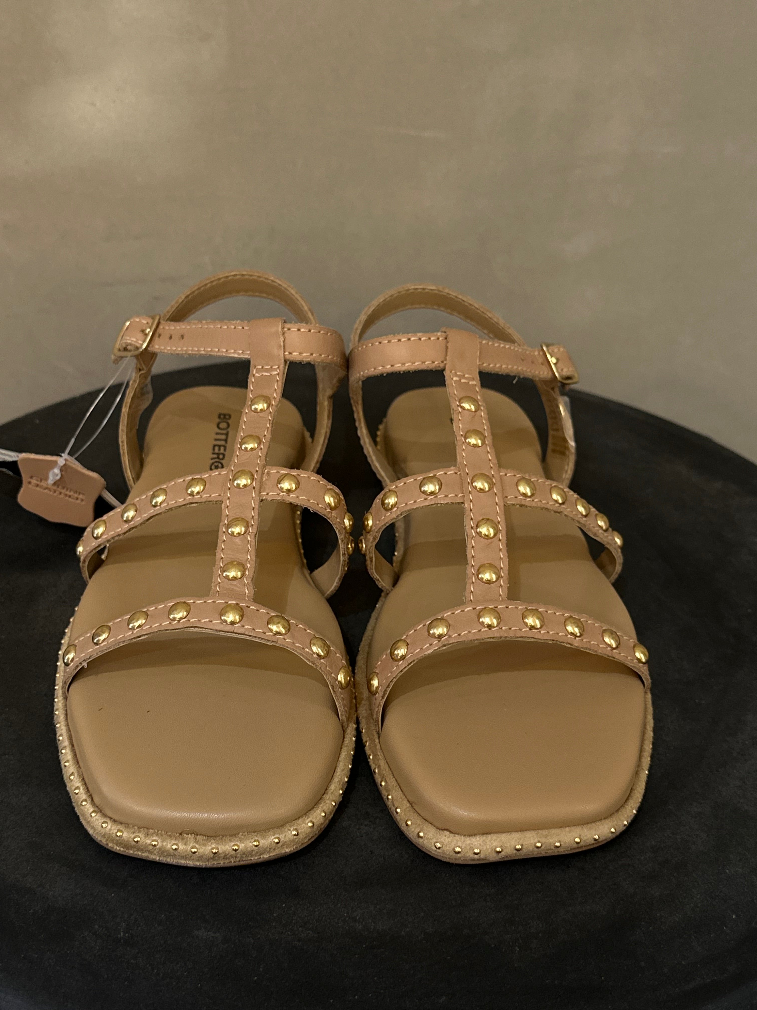 ALEXA GOLD STUDDED SANDALS