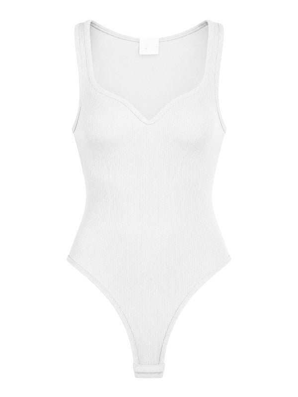 RIBBED PADDED BODYSUIT