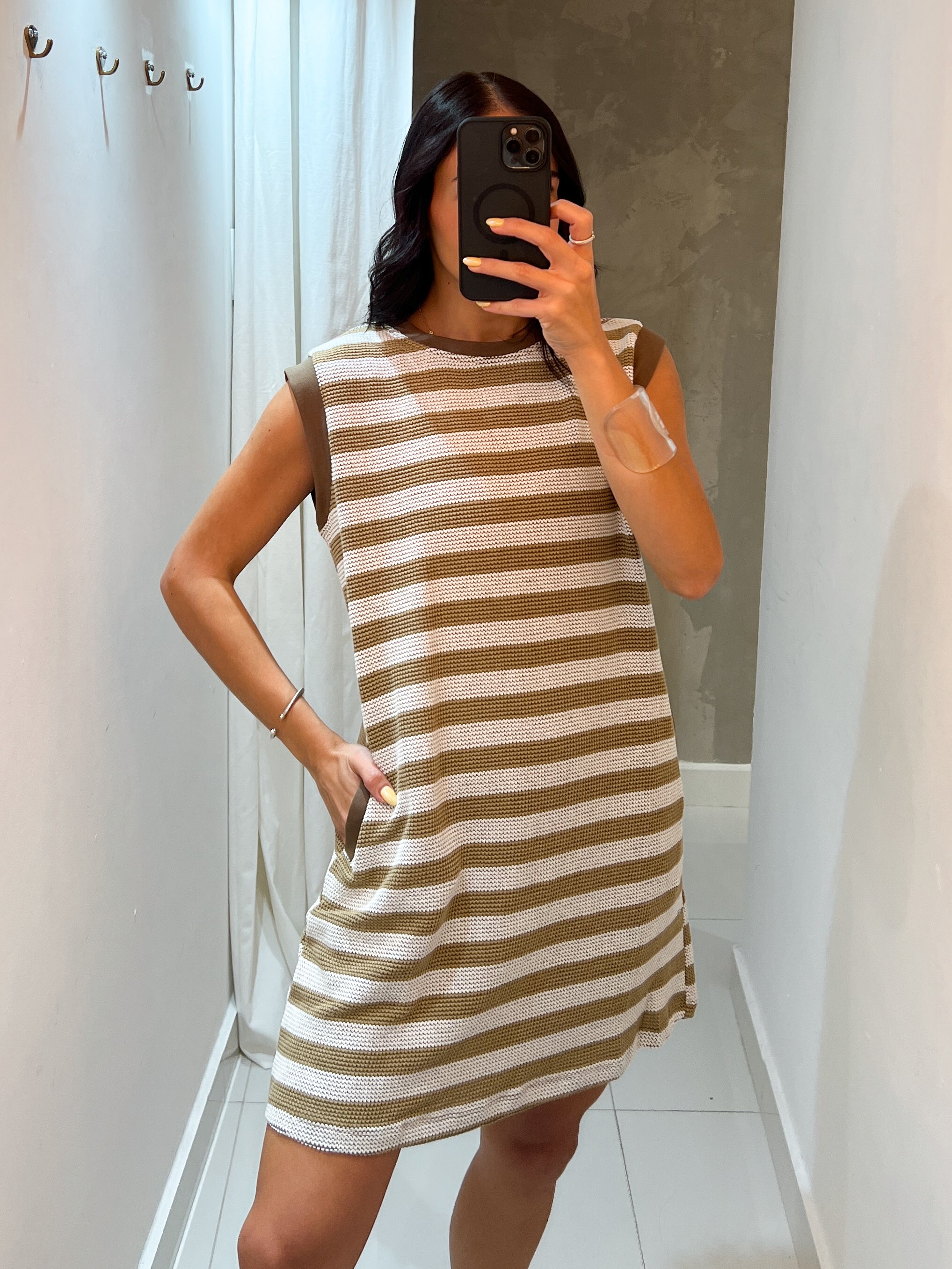 CRISTINA STRIPED KNIT DRESS