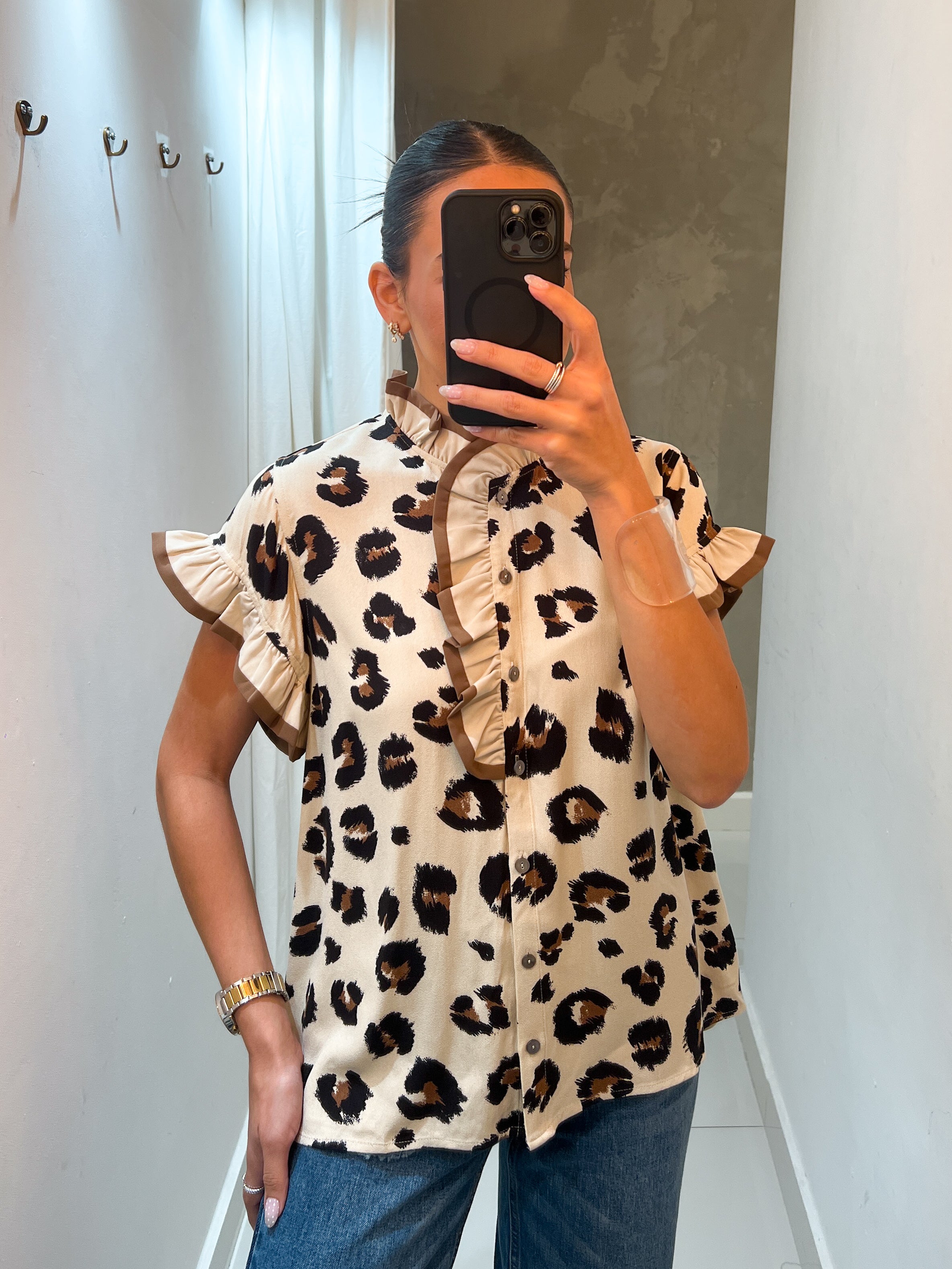 KATERINA ANIMAL PRINT BLOUSE