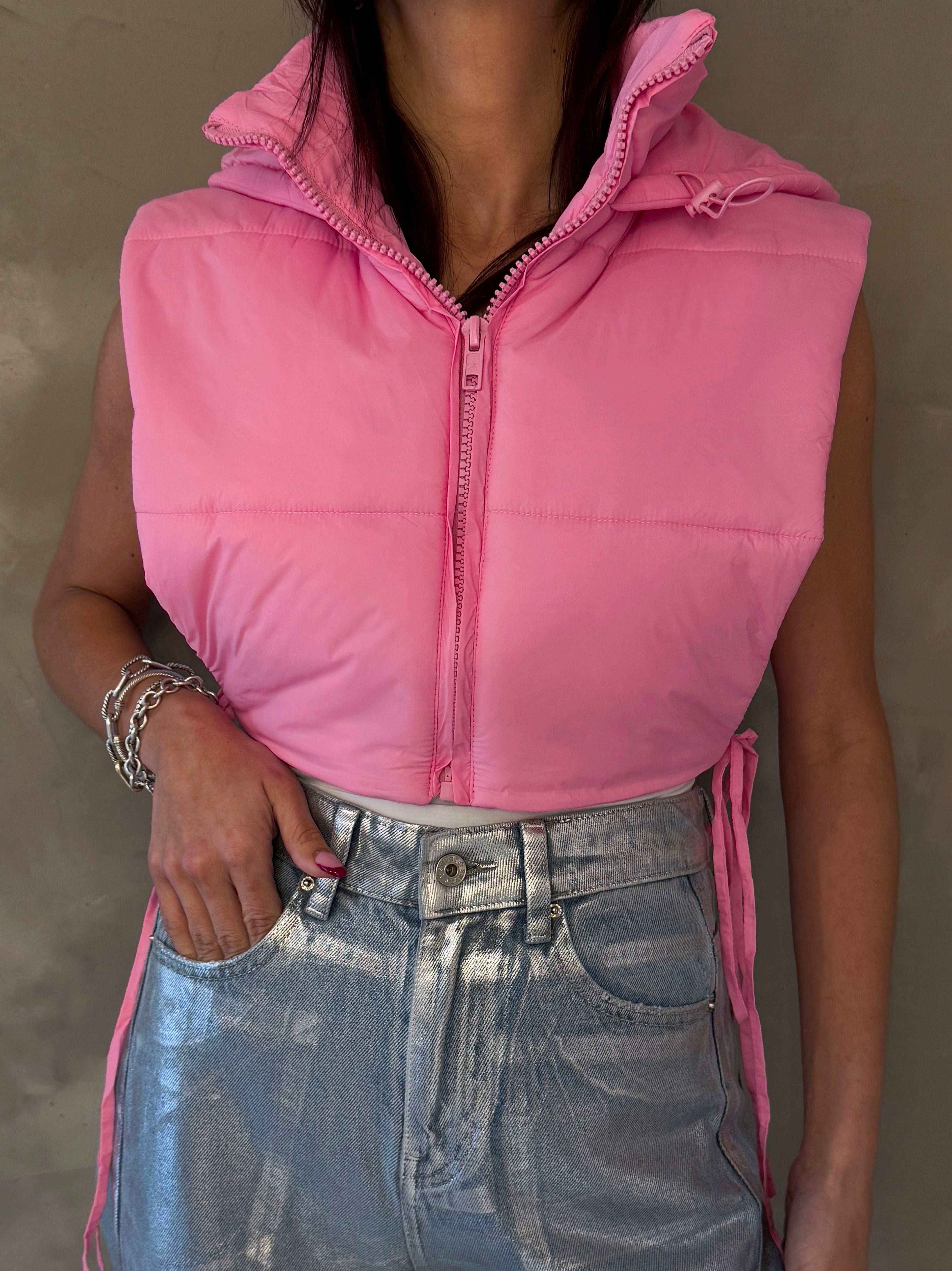 TINI BOBBY PINK PADDED VEST