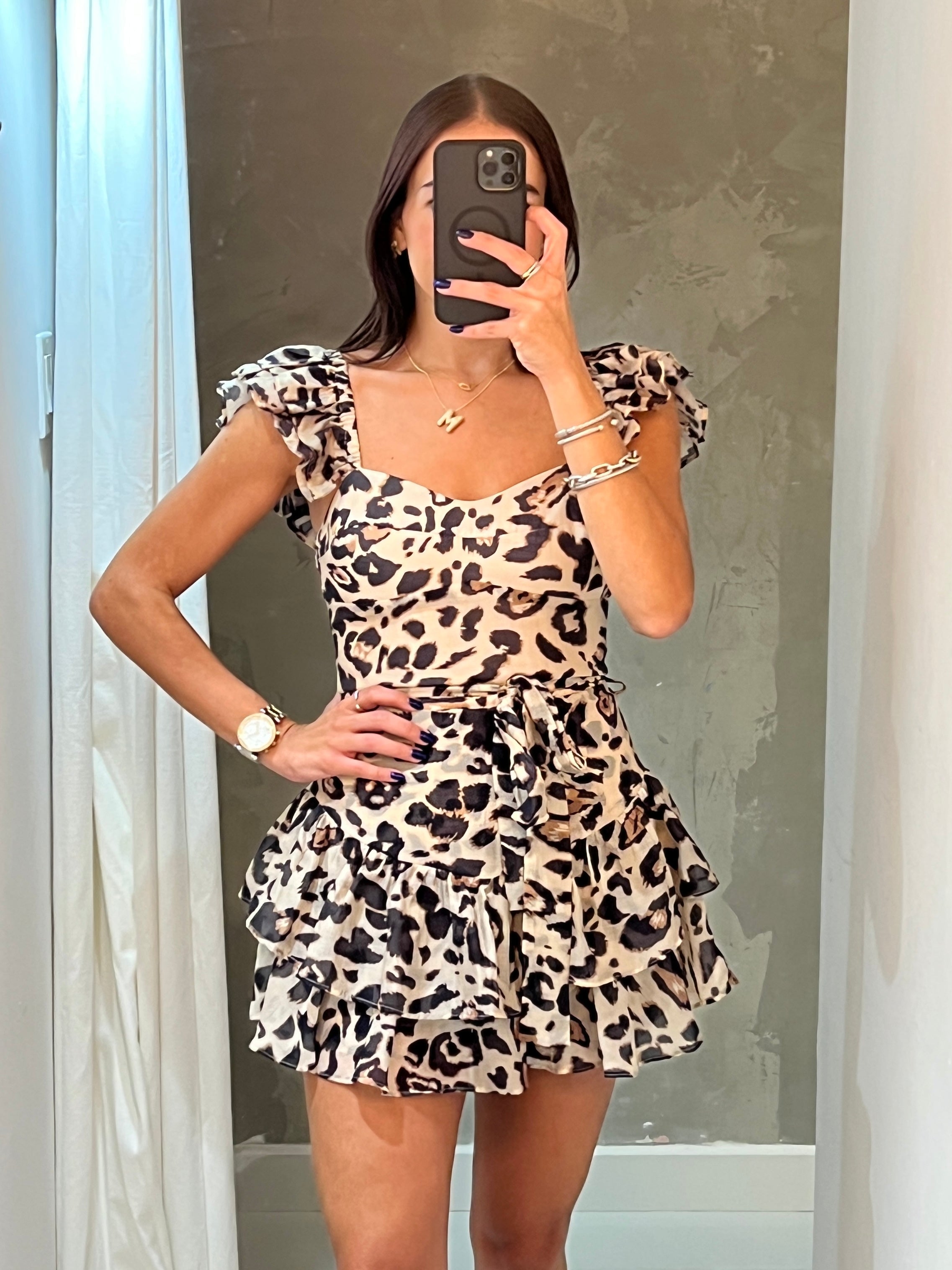 CAROLINE ANIMAL PRINT ROMPER