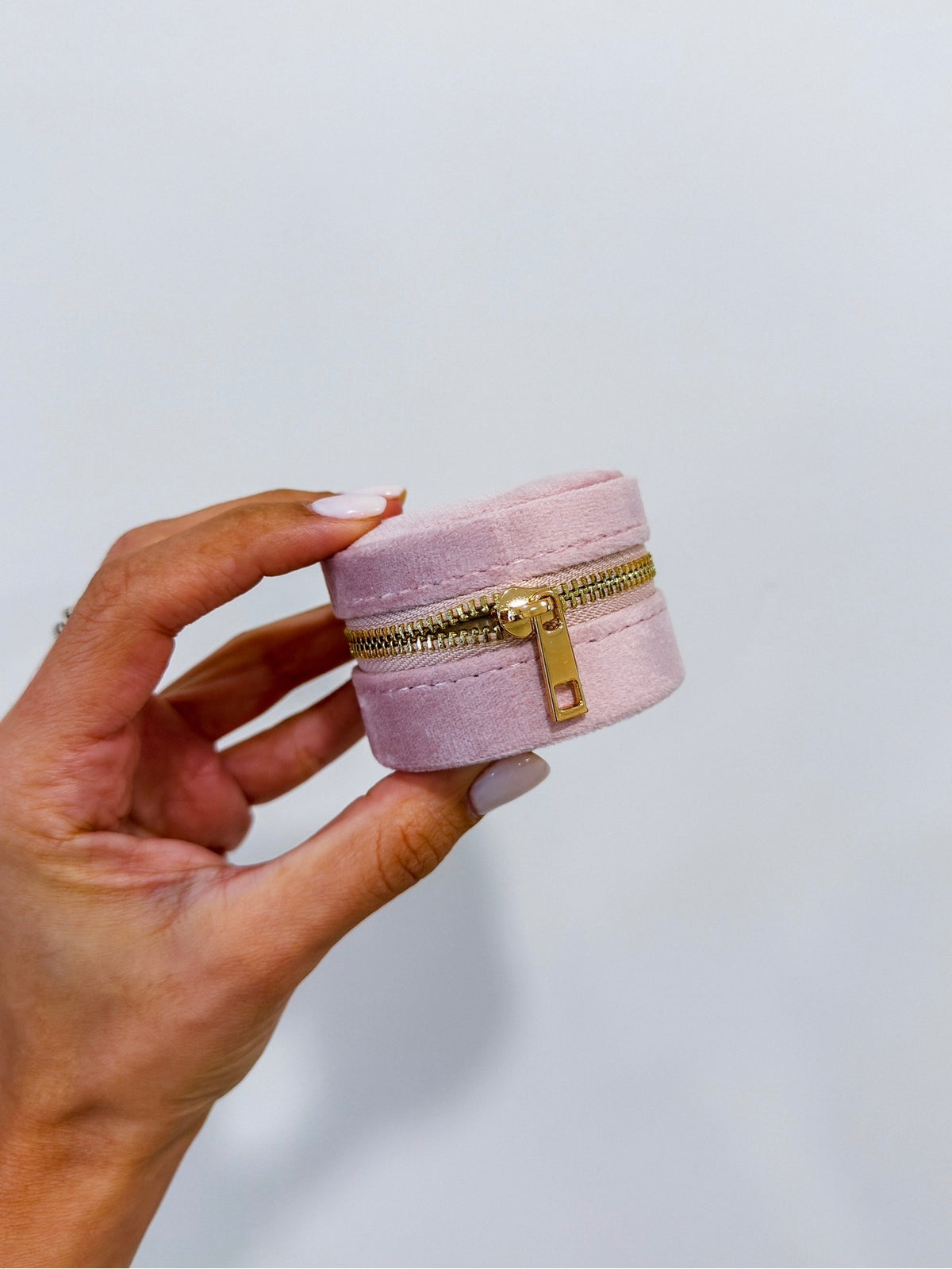 ALINA VELVET CIRCLE JEWELRY BOX
