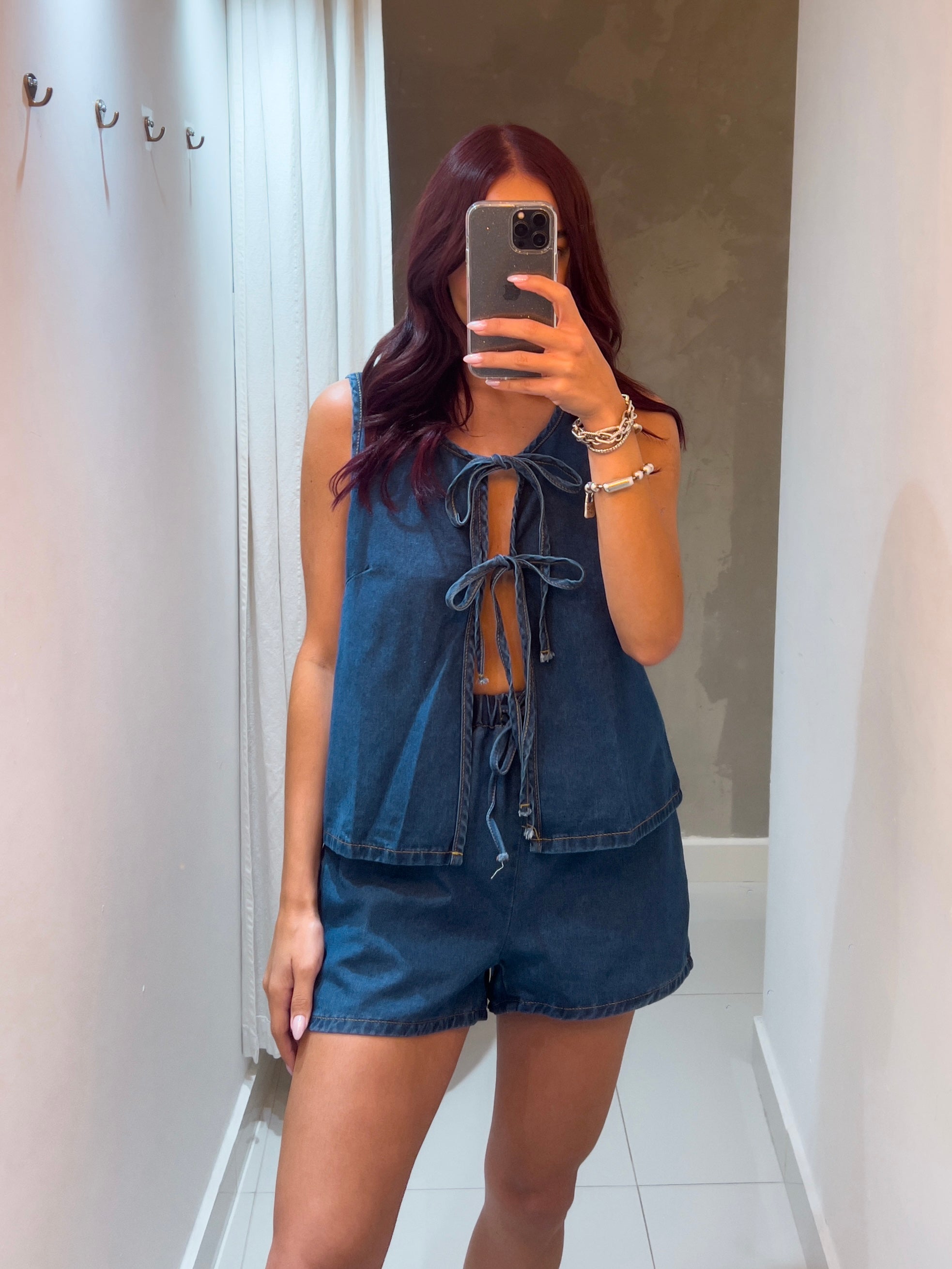 TARA DARK BLUE DENIM SET