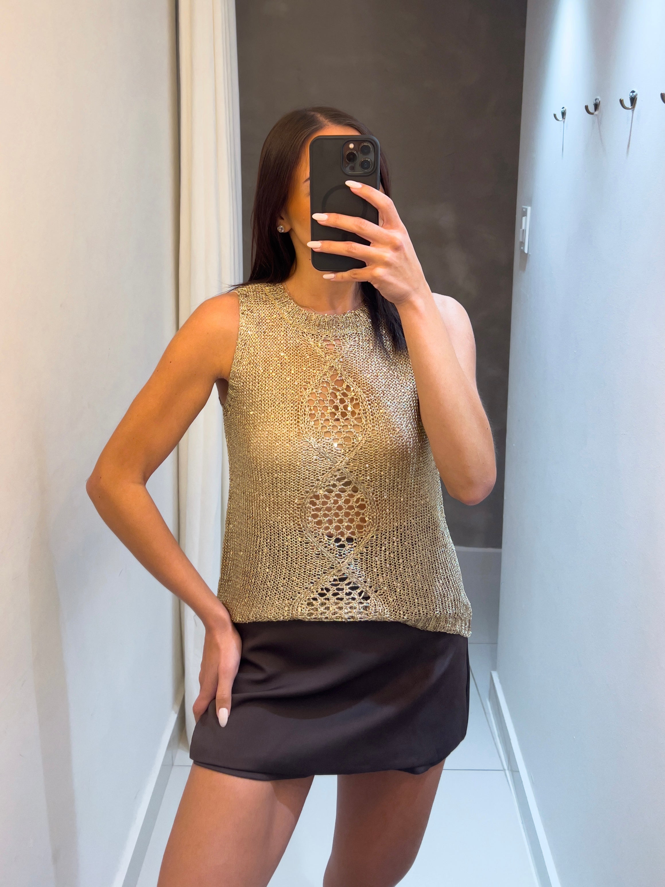 SELENA METALLIC TOP