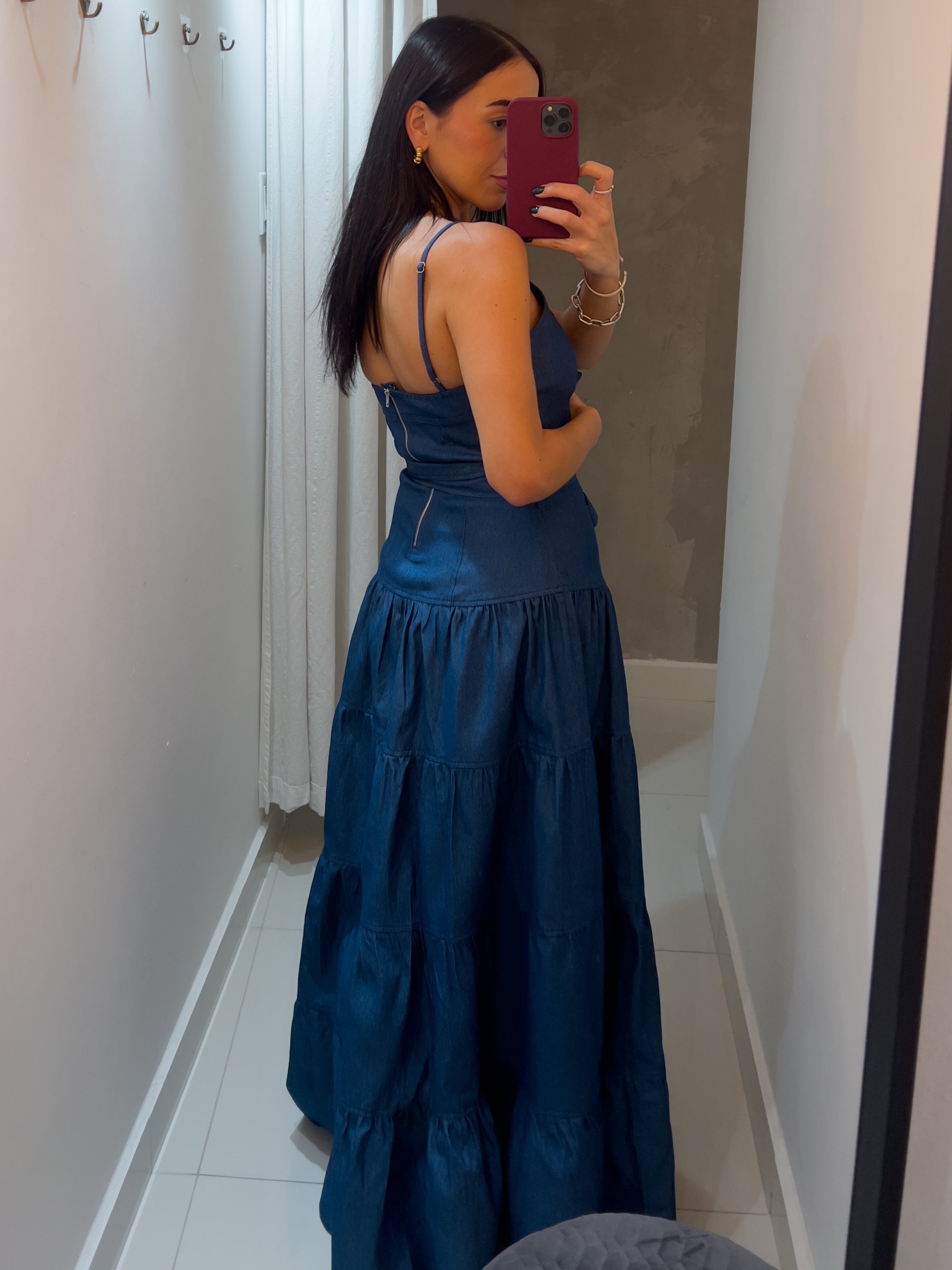 FILOMENA DENIM MAXI DRESS