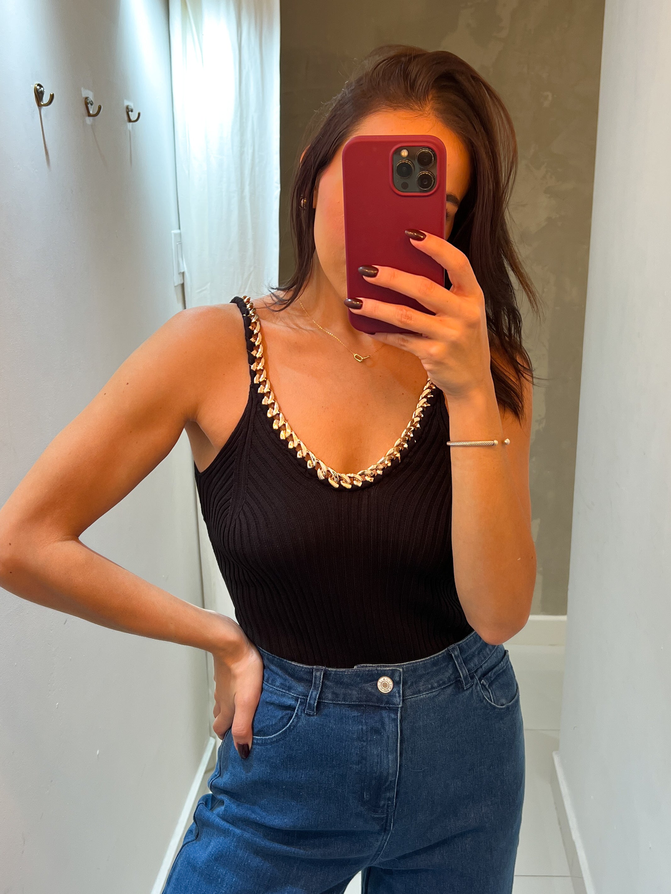 IVONNE GOLD CHAIN TANK