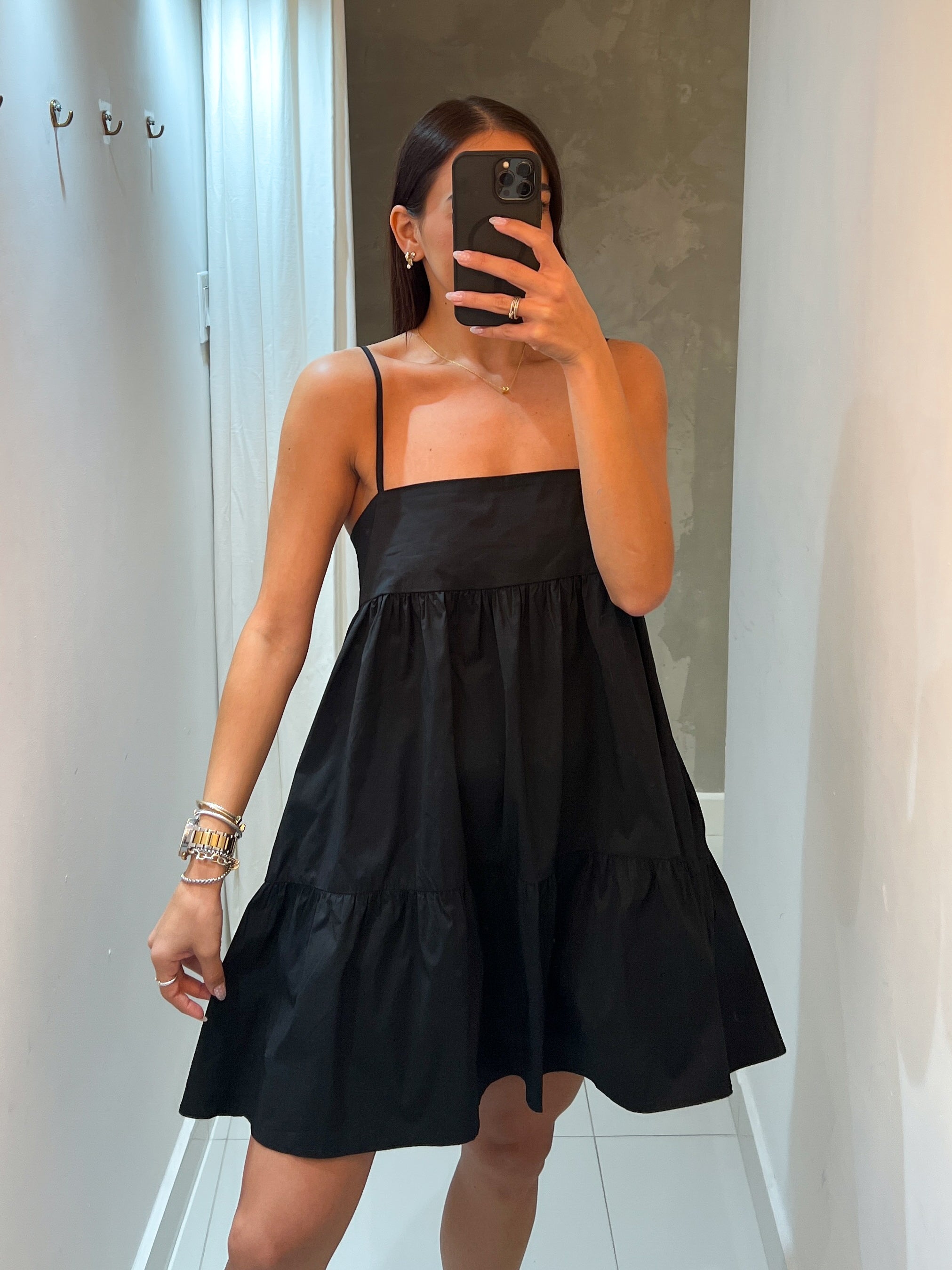 OPHELIA BUBBLE DRESS IN BLACK