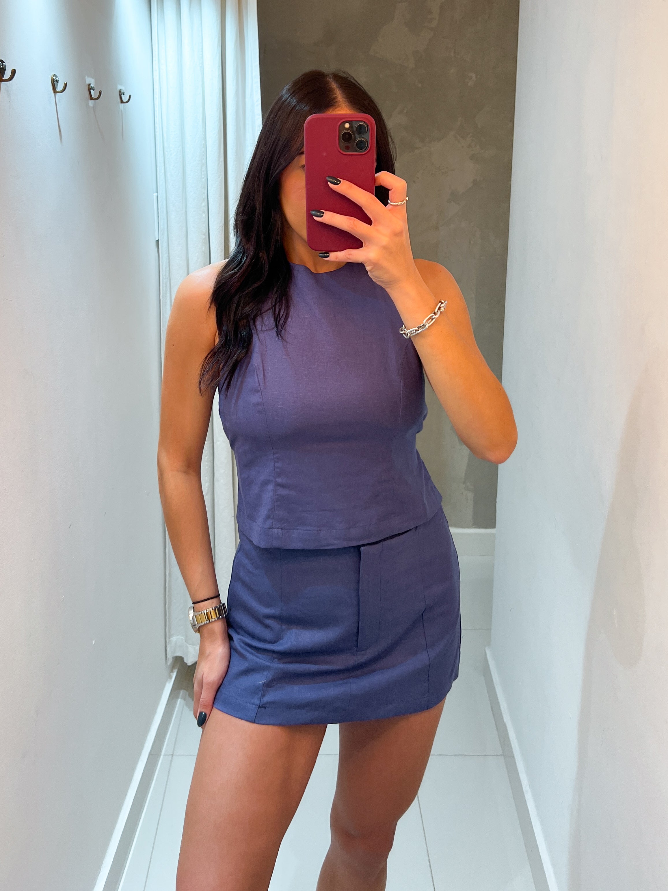 ASHLEY SKORT SET IN DENIM BLUE