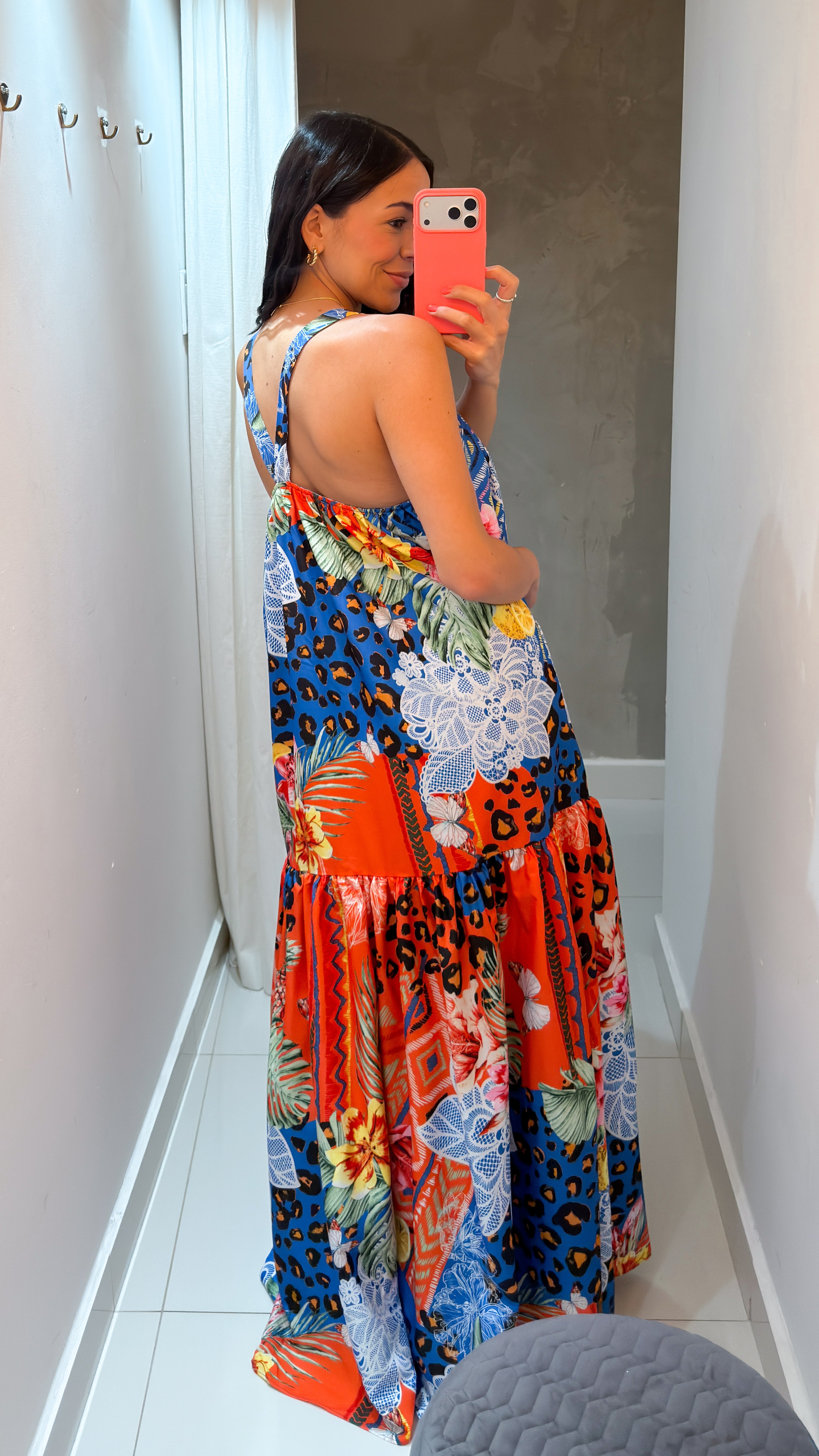 ISOBEL FLORAL & ANIMAL PRINT MAXI DRESS