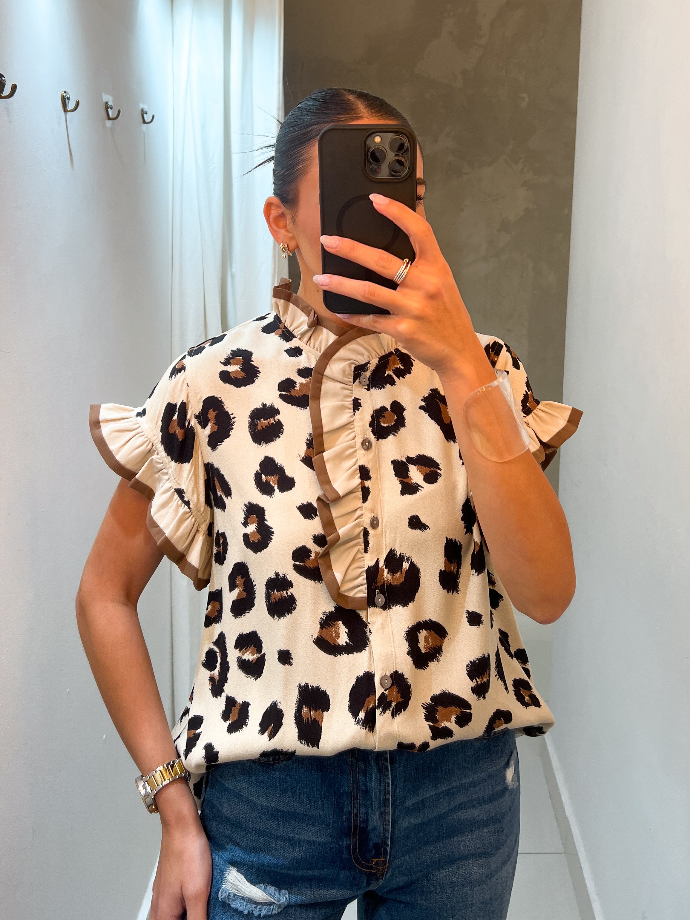 KATERINA ANIMAL PRINT BLOUSE