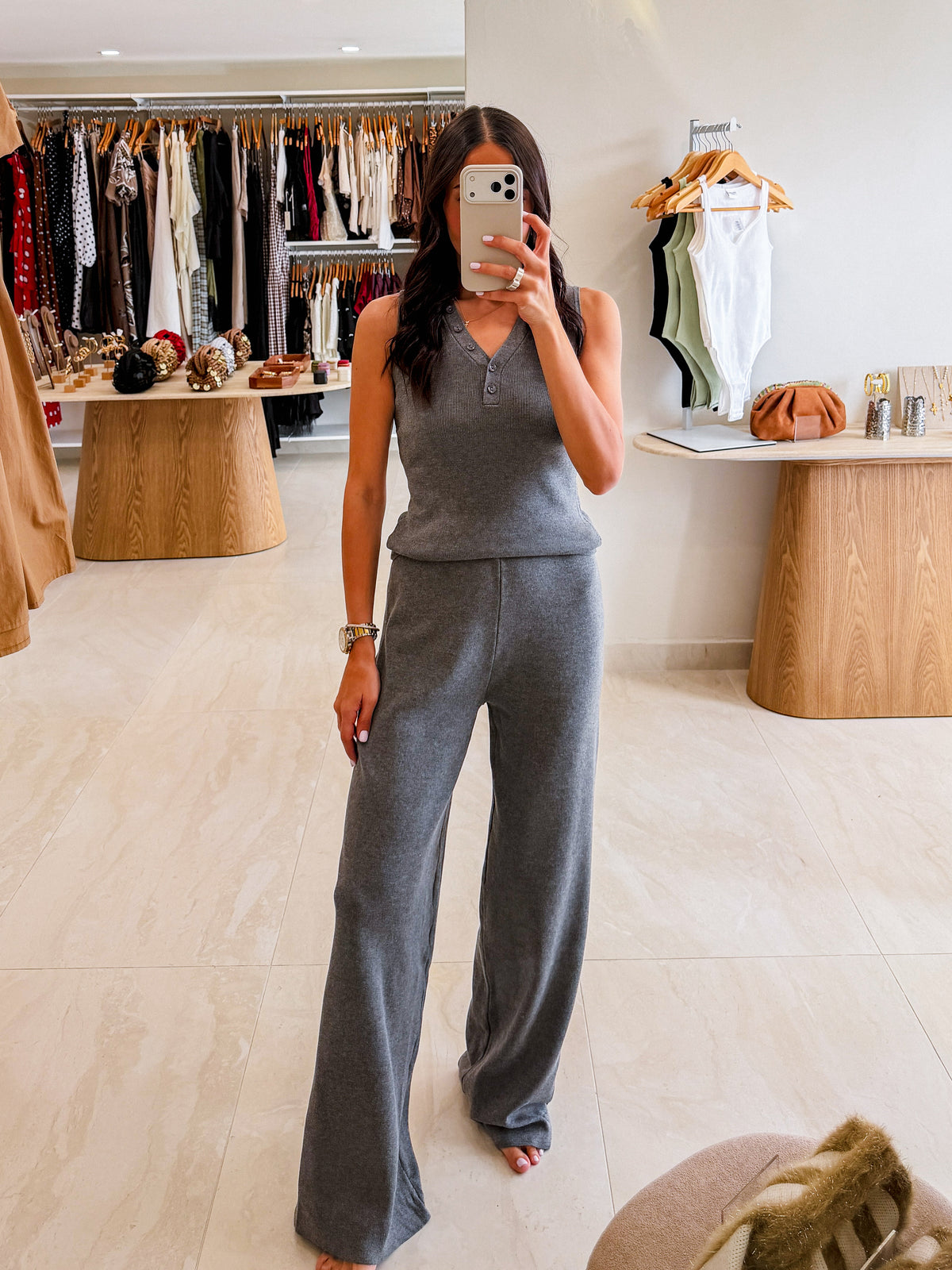 IVY CHARCOAL GREY TRAVEL SET