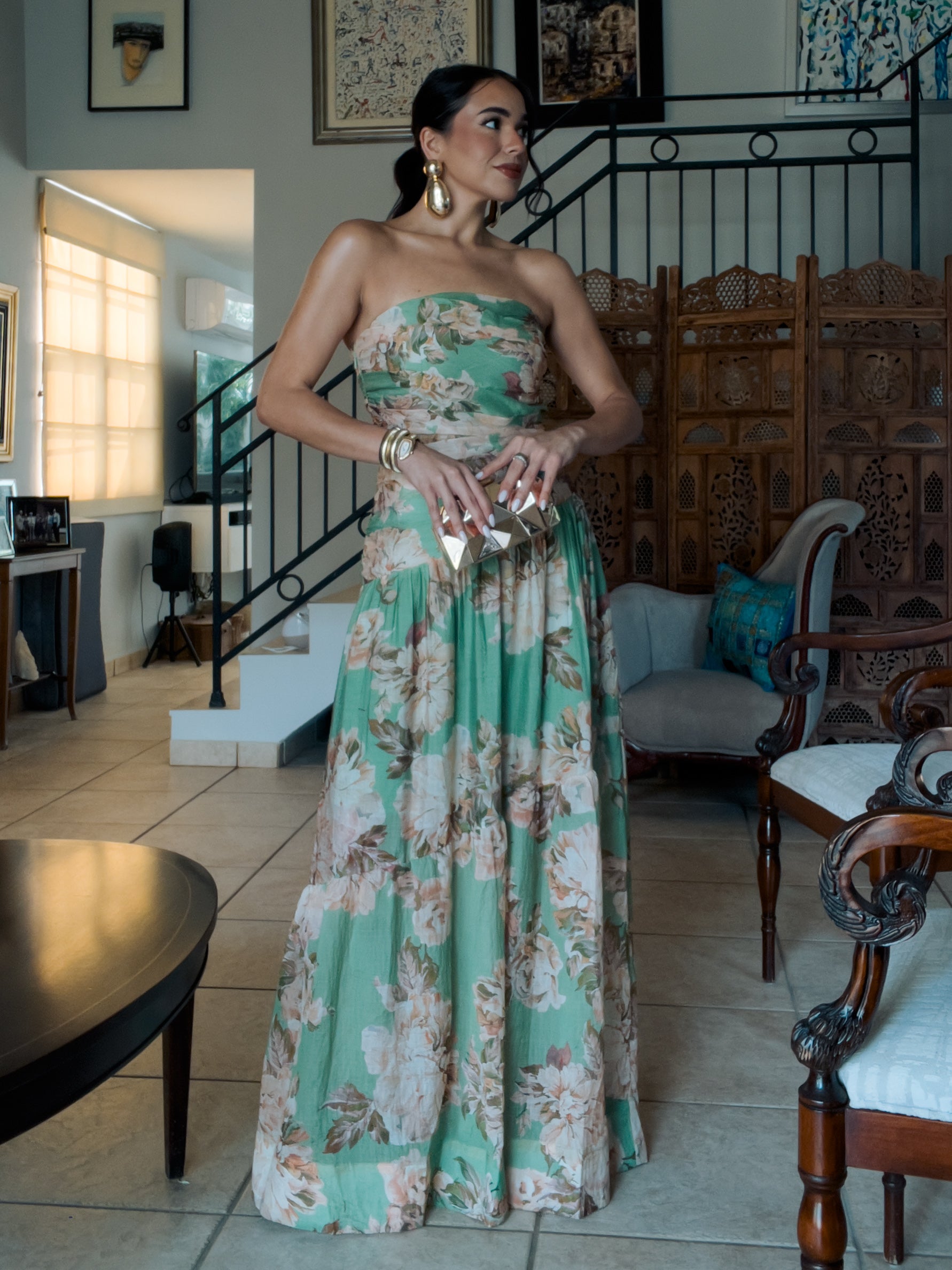 SANDRA FLORAL MAXI DRESS