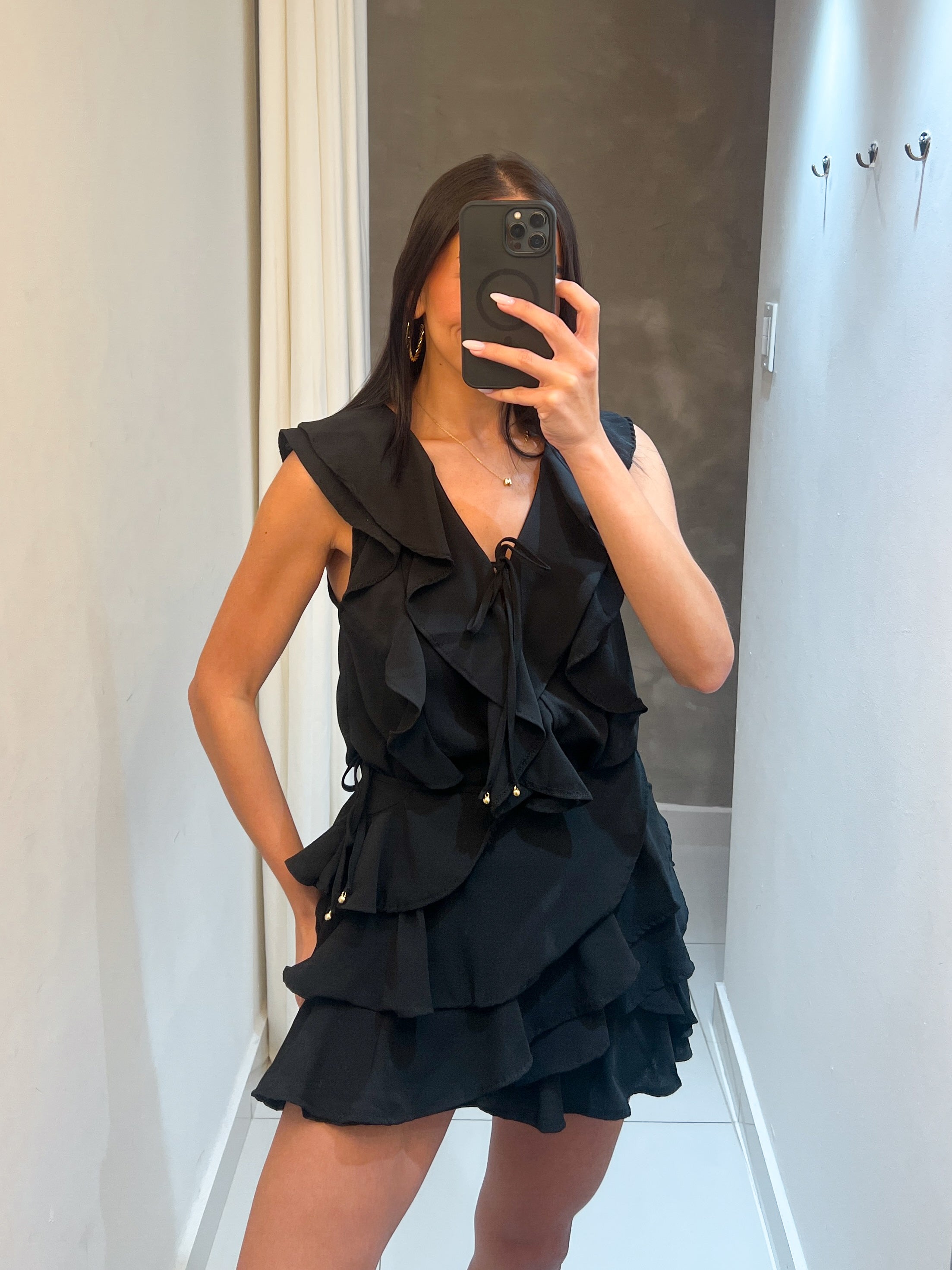 JUNE BLACK SKORT SET