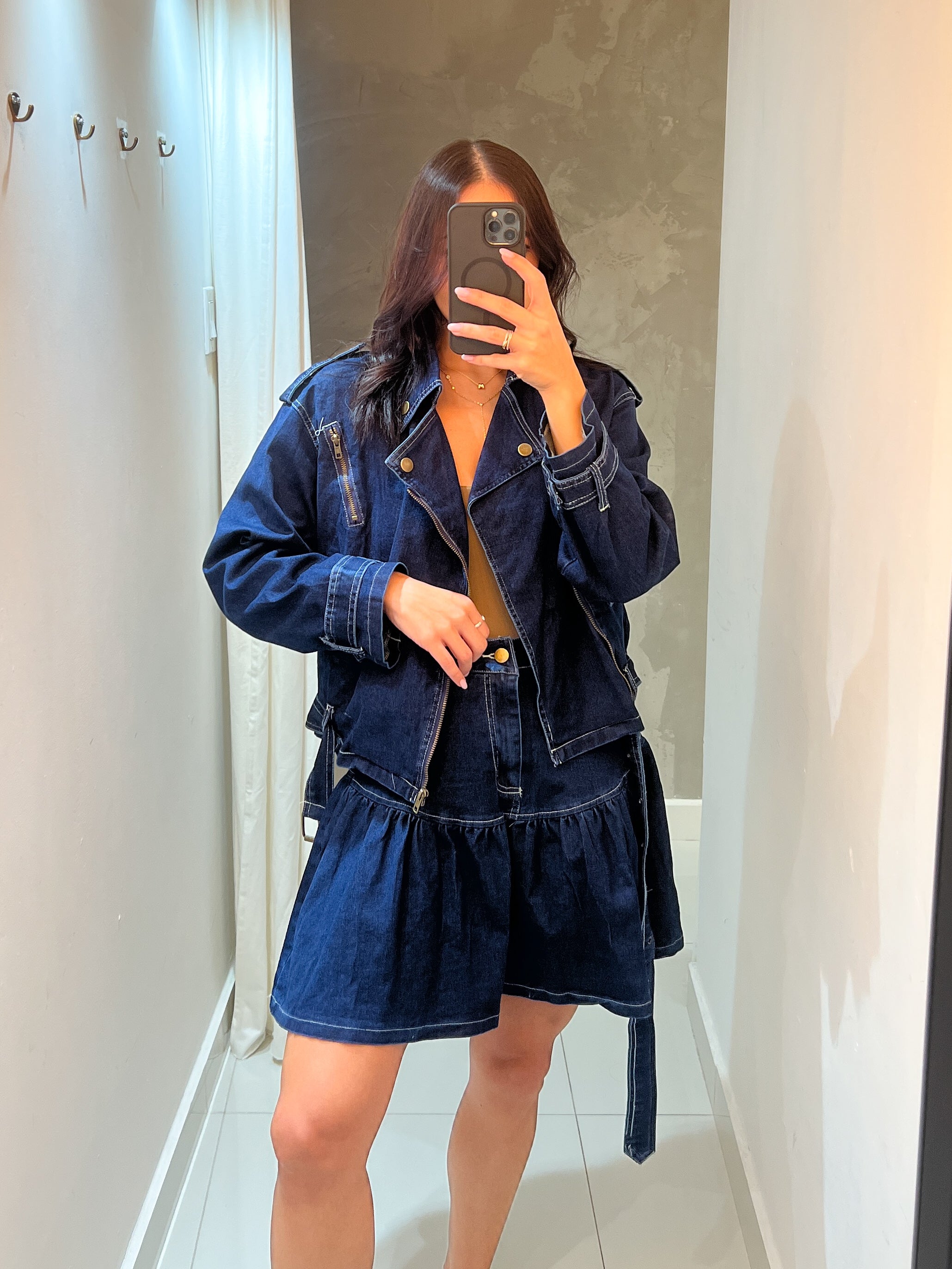 FABIANA DENIM SKIRT SET