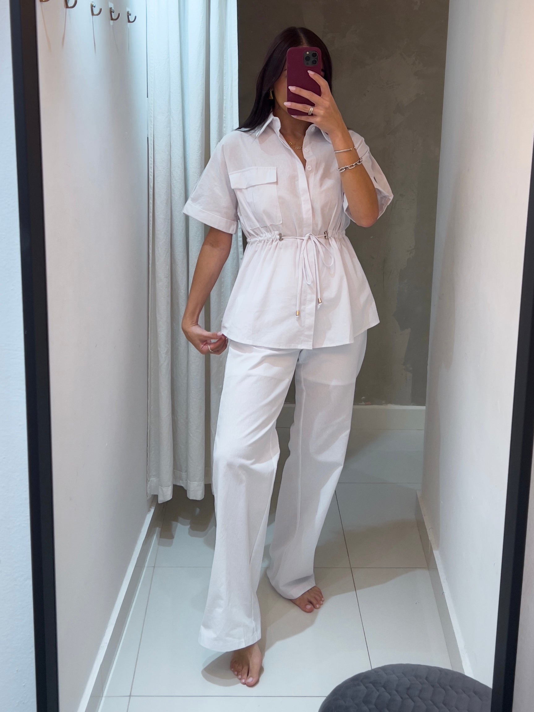 ALEXANDRA WHITE LINEN SET