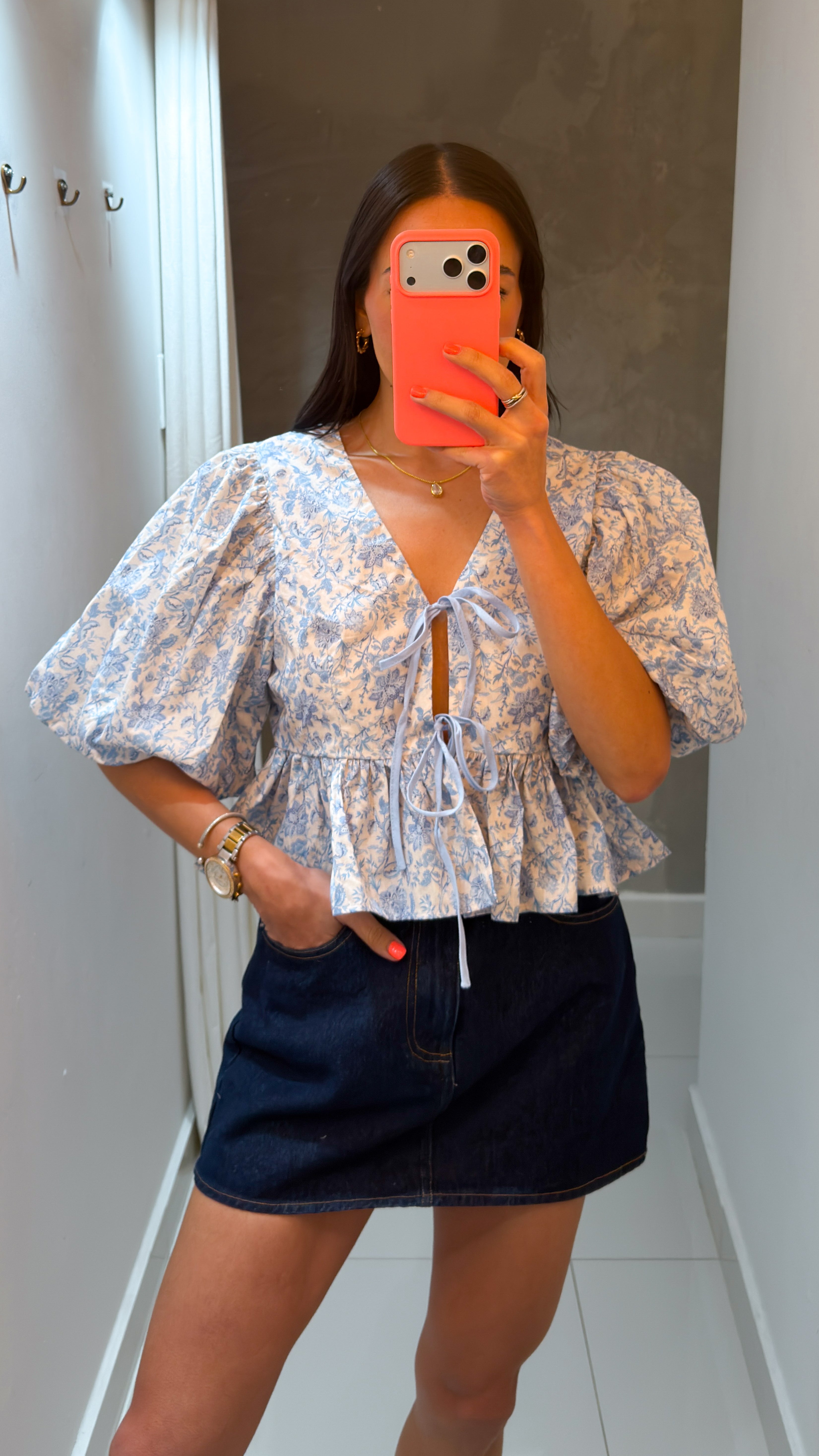 FLORA BUBBLE BLOUSE