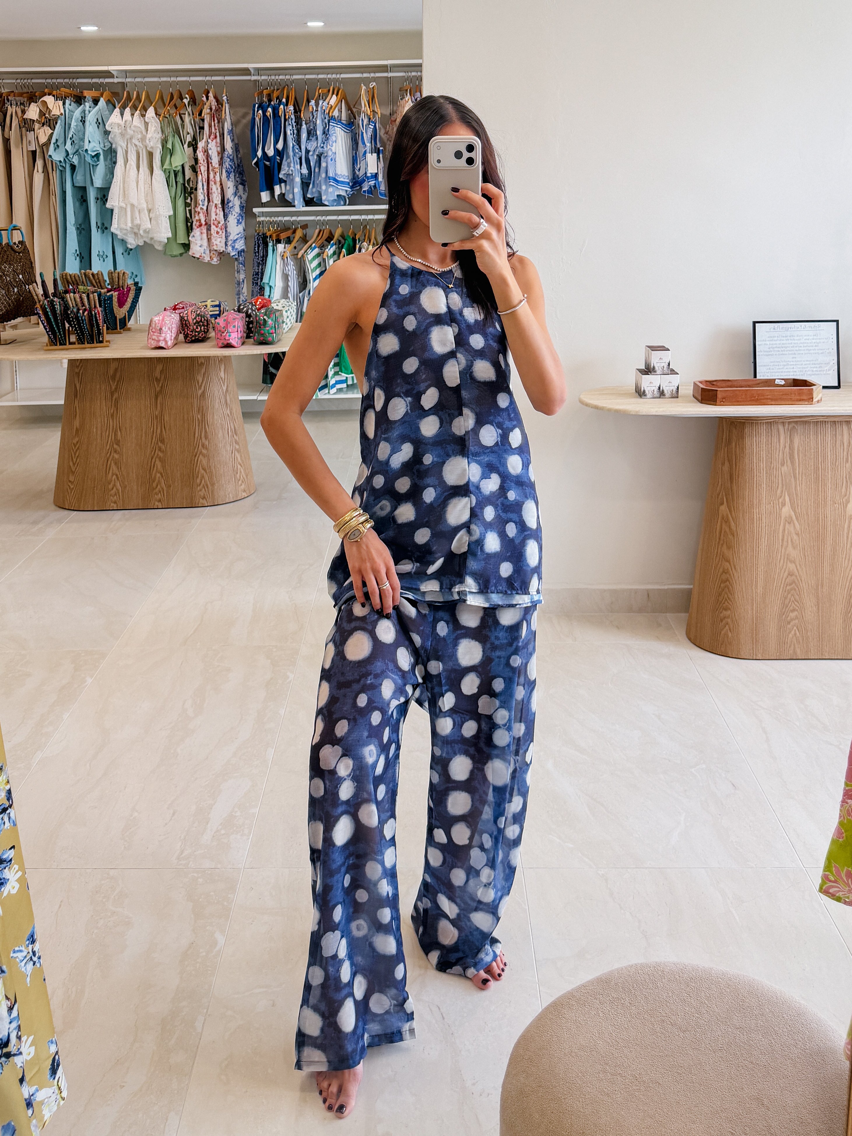 MARIANNA POLKA DOT PANT SET
