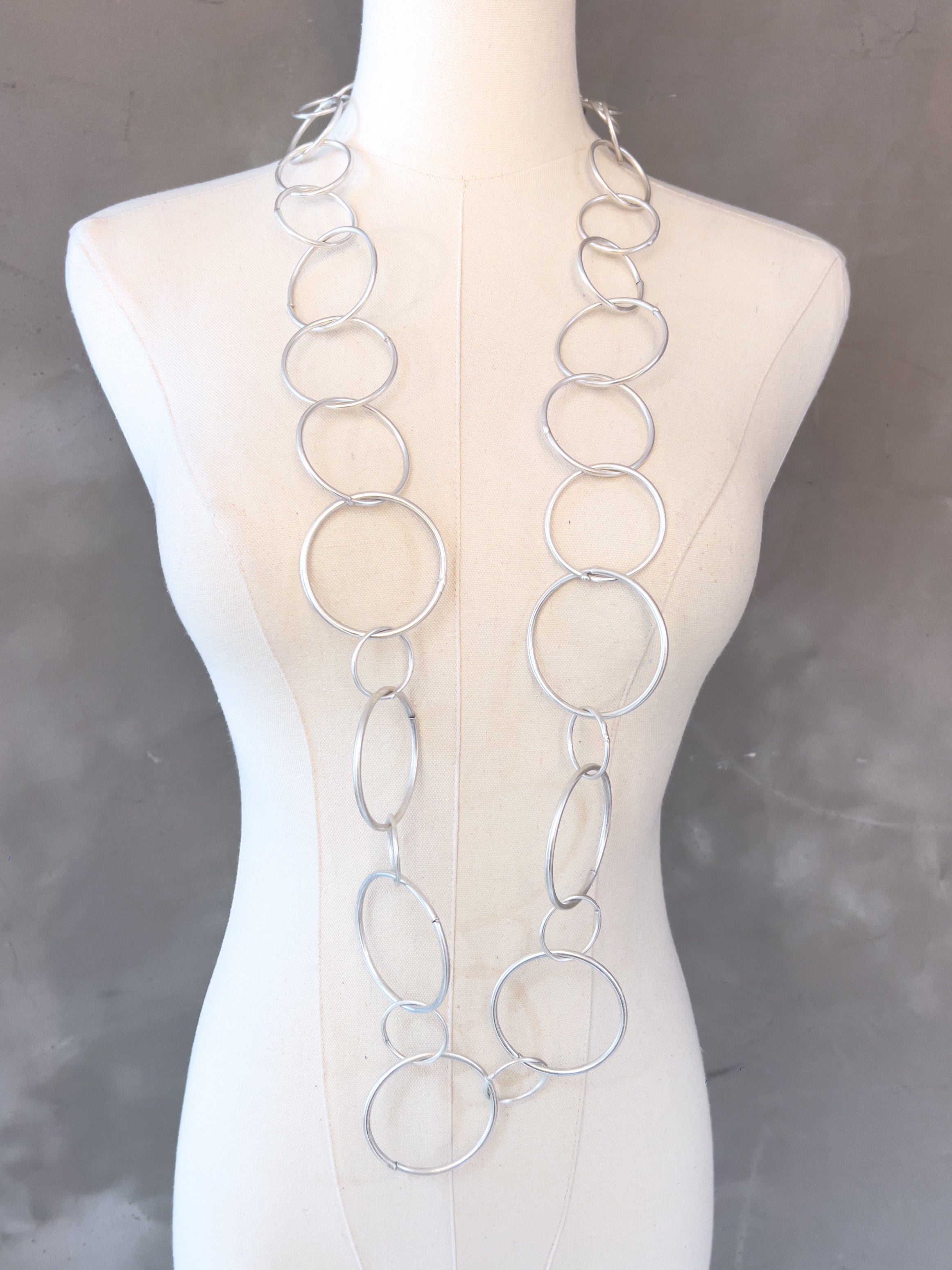 ASTRA LONG SILVER NECKLACE