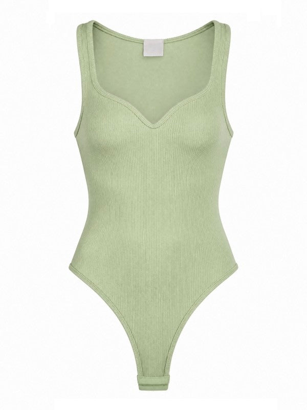 RIBBED PADDED BODYSUIT