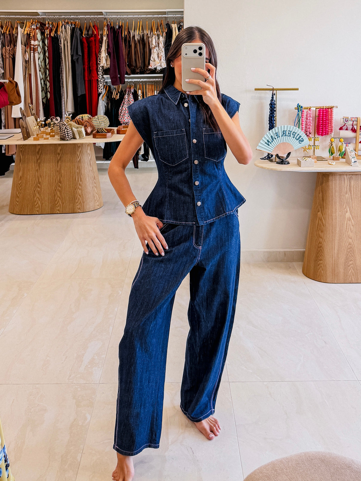 MARIANNA DENIM PANT SET