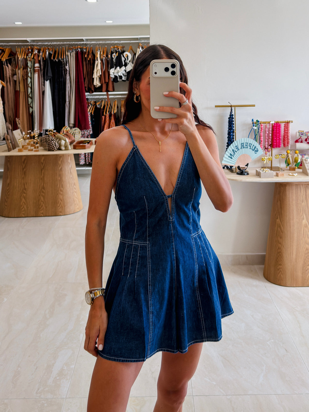 KELLY DENIM ROMPER