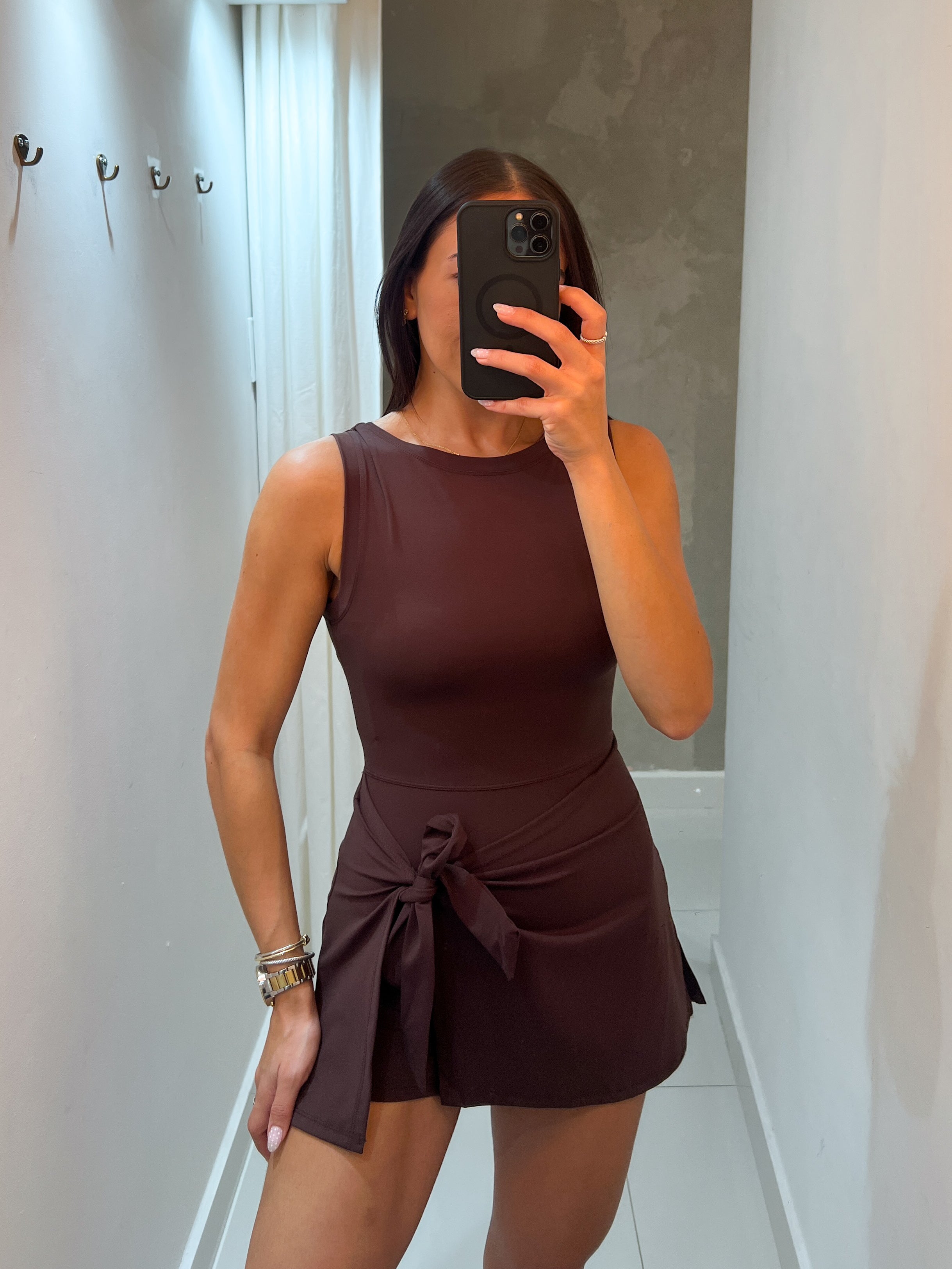 CINDY BROWN WRAP ACTIVE ROMPER