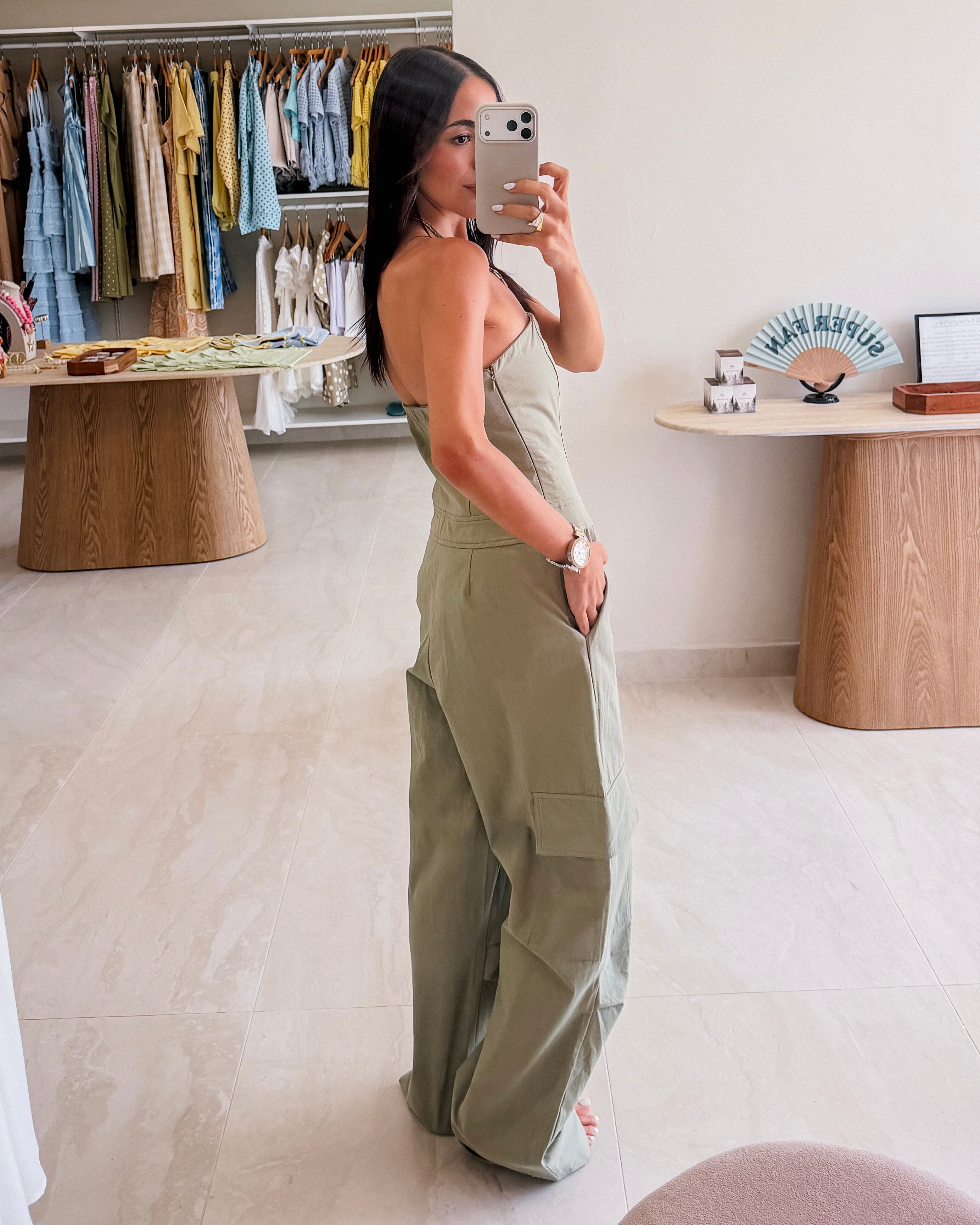 MOSS CARGO STRAPLESS FLIGHT JUMPSUIT