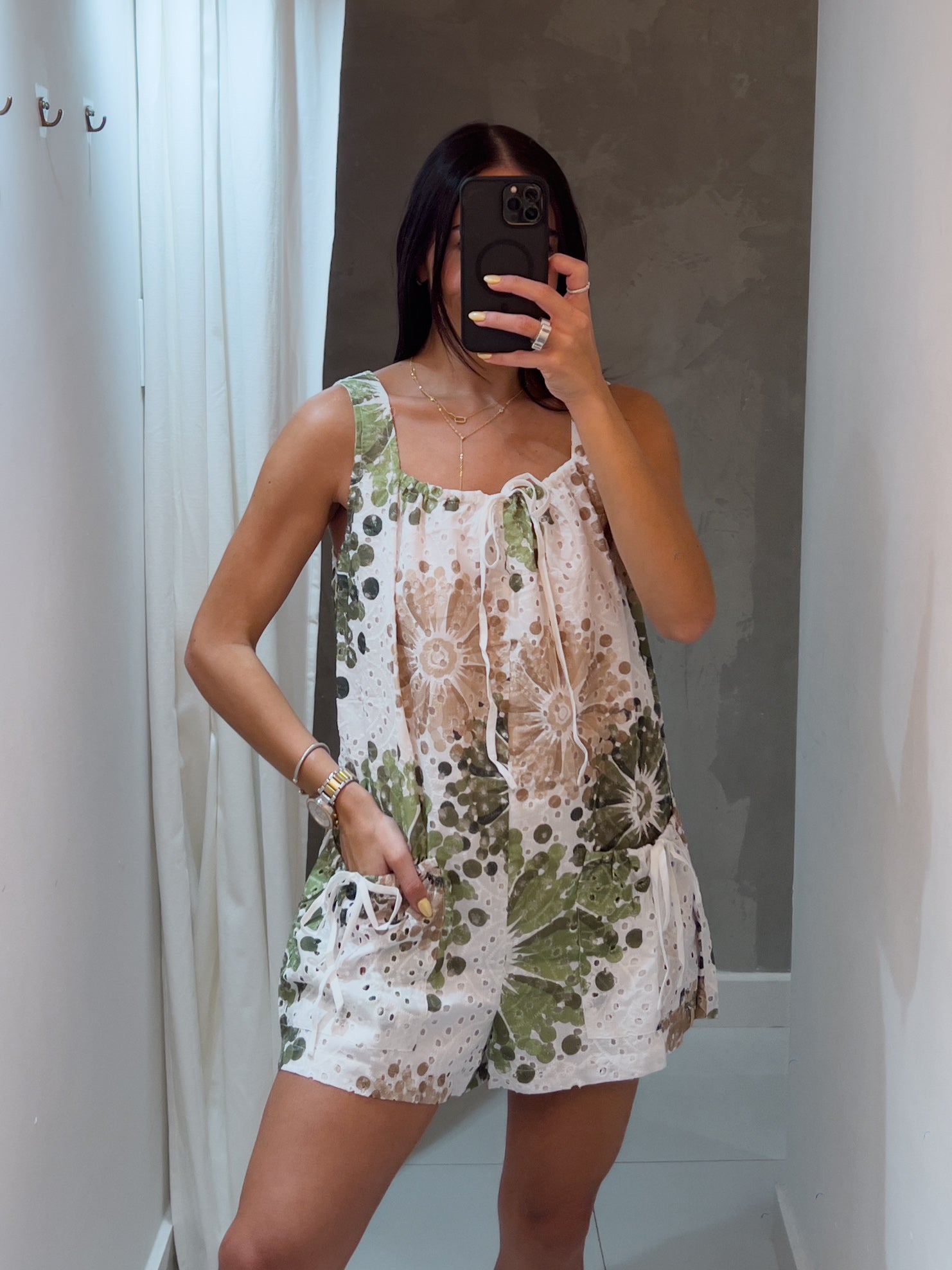 JULES FLORAL EYELET ROMPER