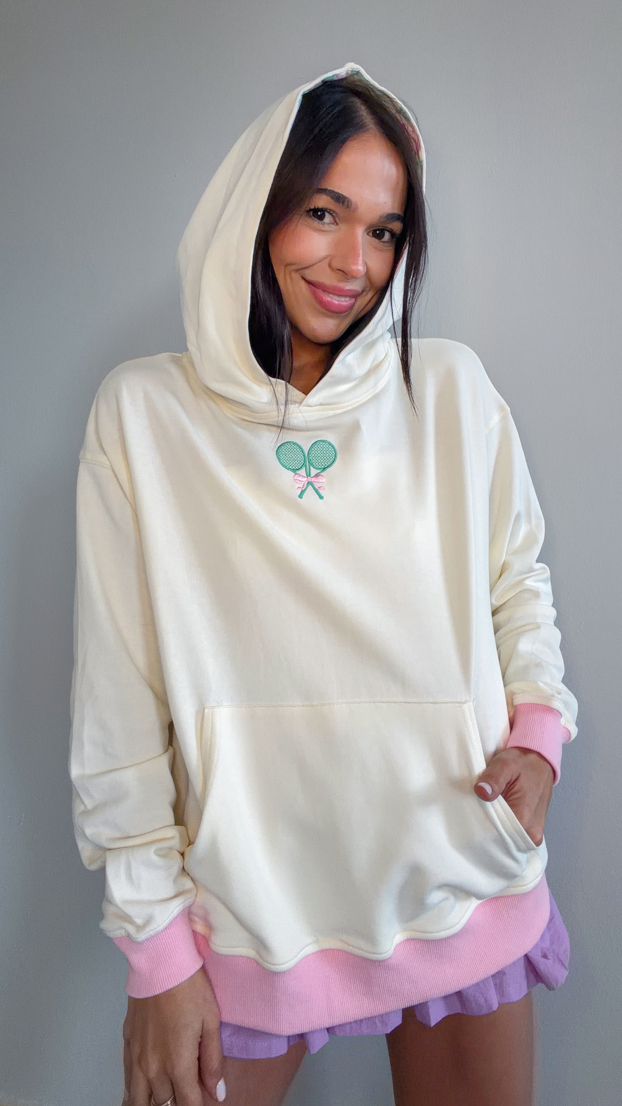ADELINA TENNIS EMBROIDERY HOODIE