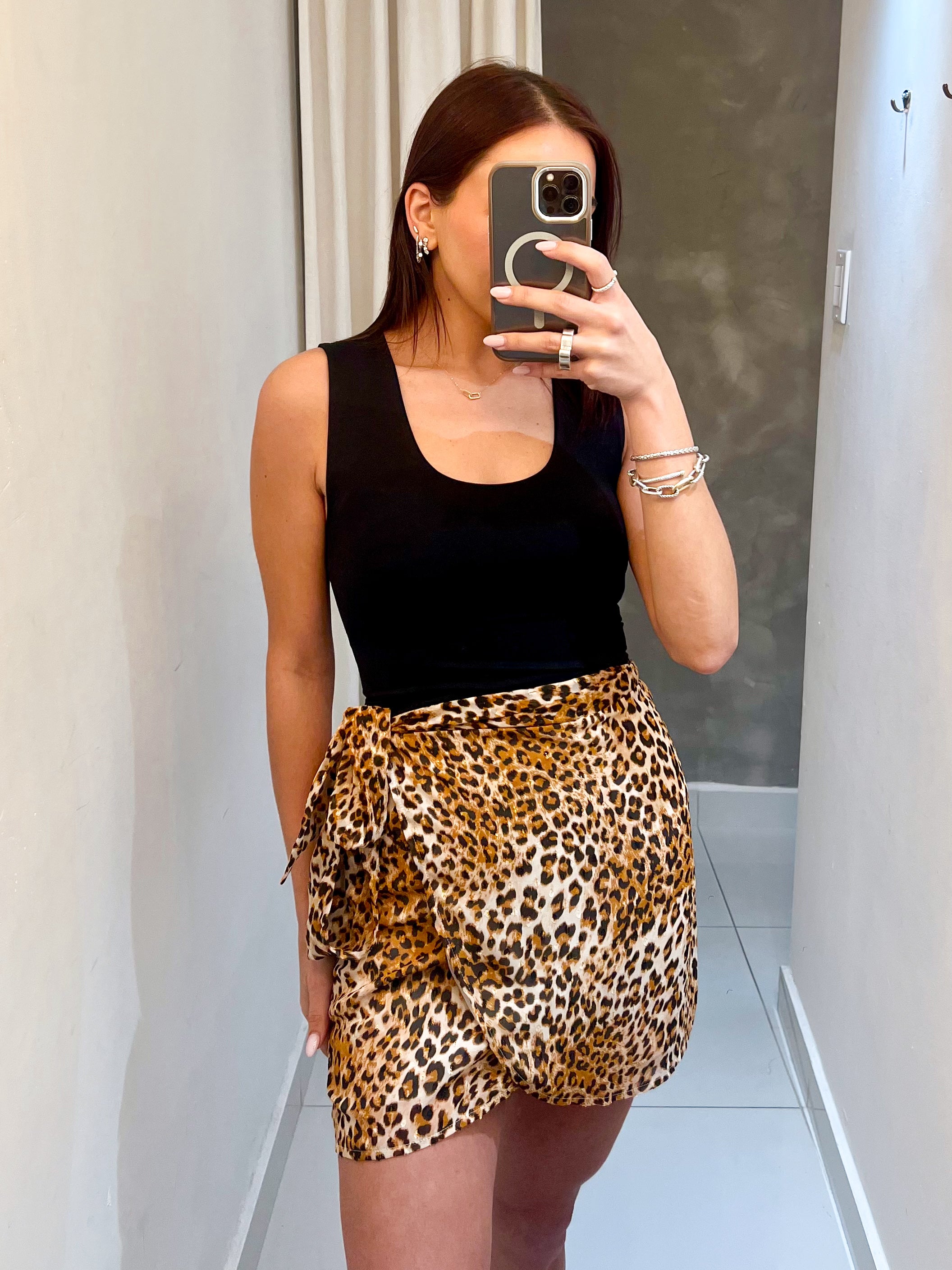 INGRID GOLDEN LEOPARD SKIRT