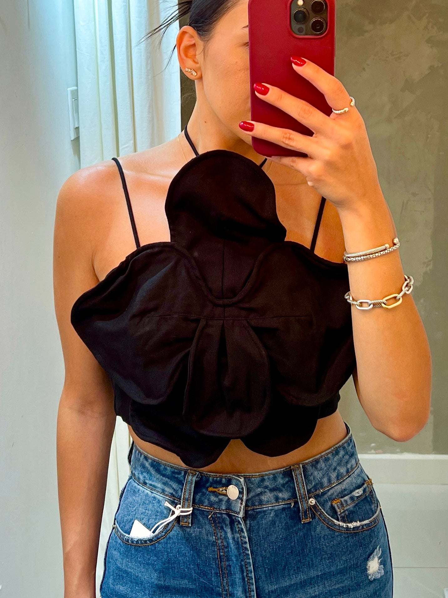 KYRA FLOWER STATEMENT CROP TOP