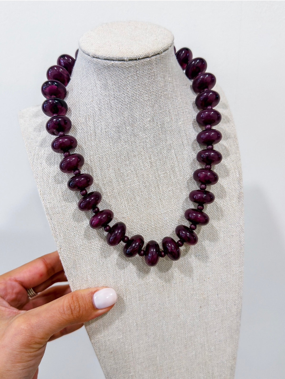 PIA PURPLE BEADED NECKLACE