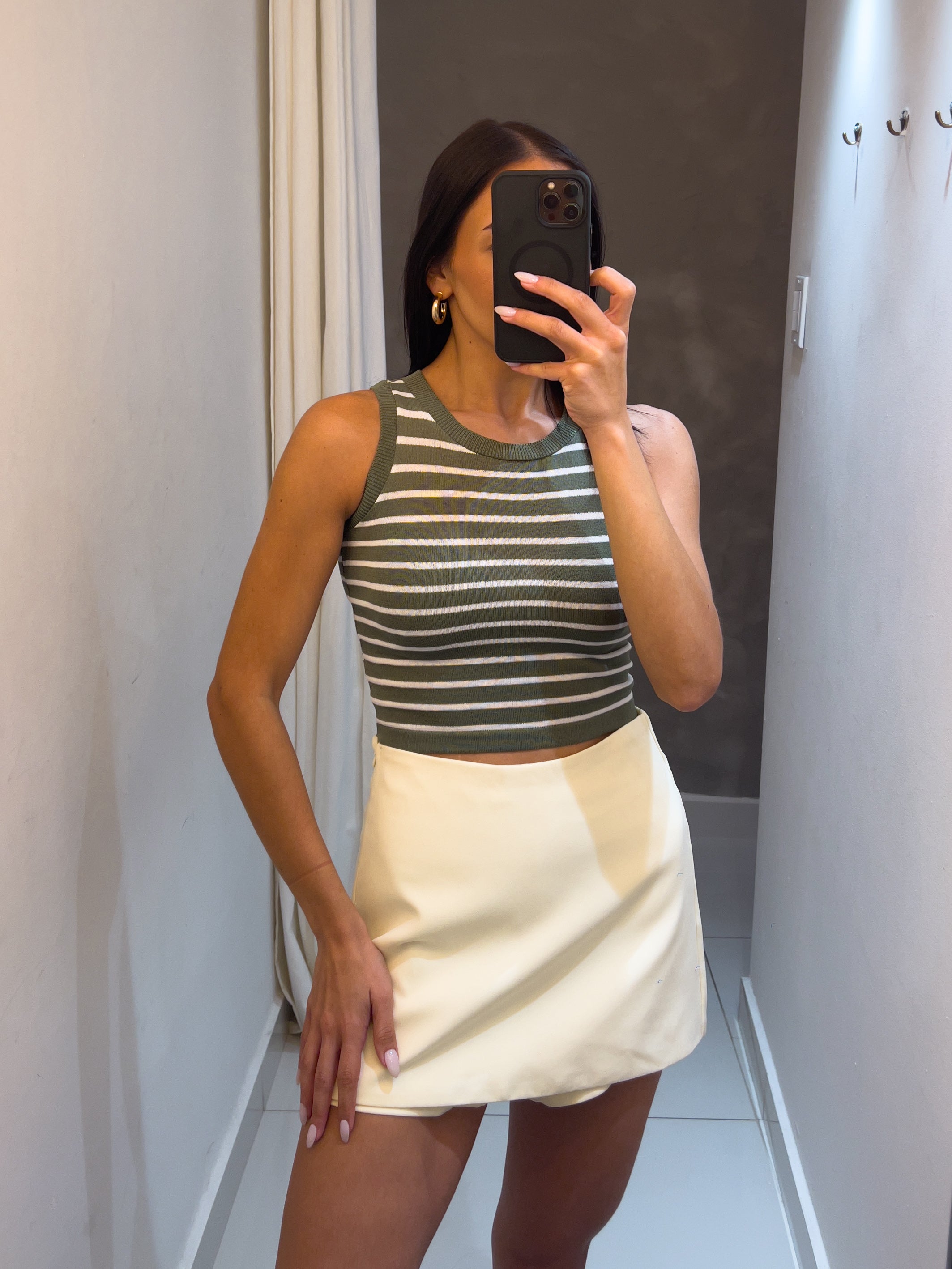 LILIANA OLIVE MUSCLE TANK