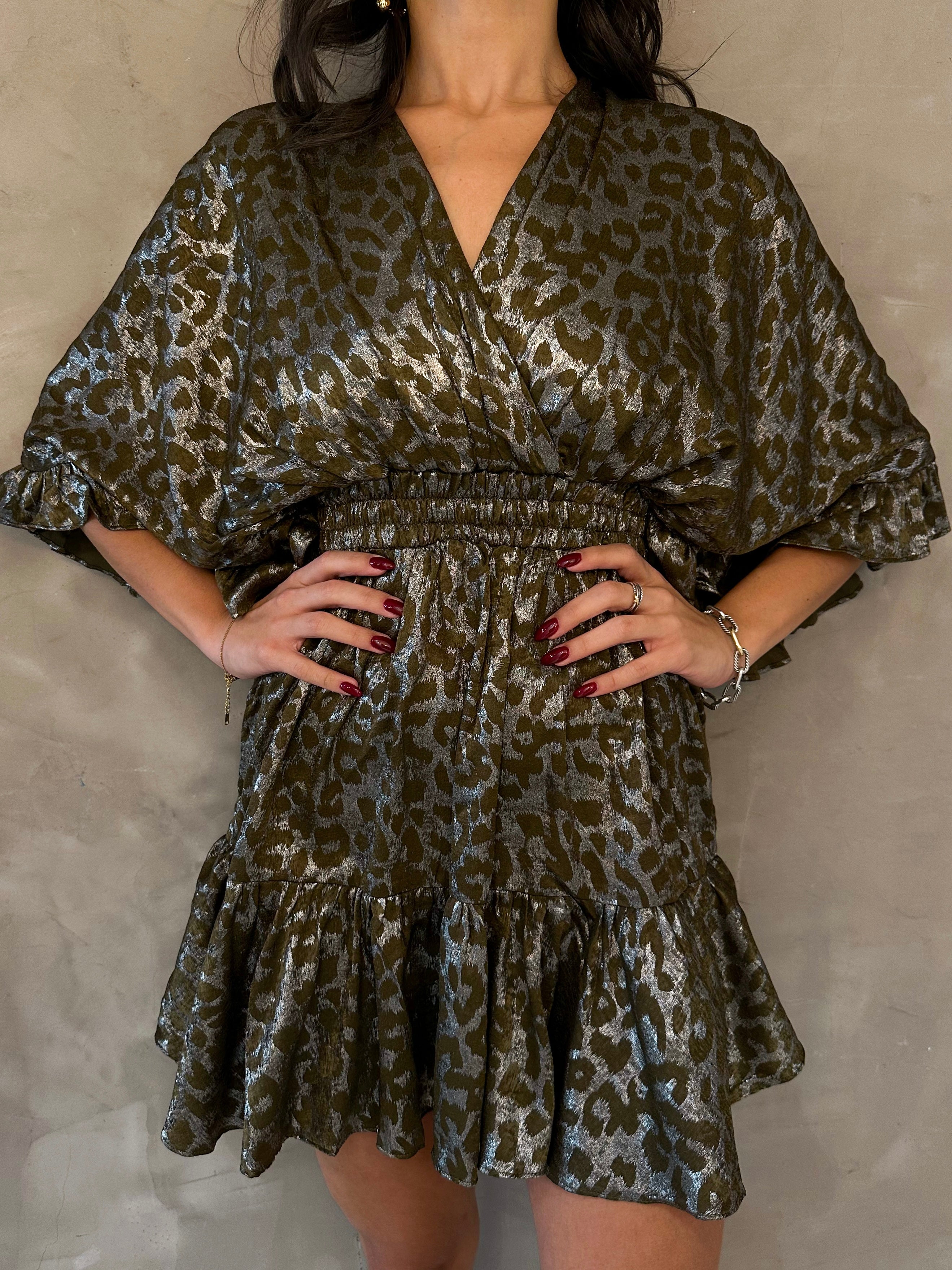 SAHARA ANIMAL PRINT TIERED DRESS