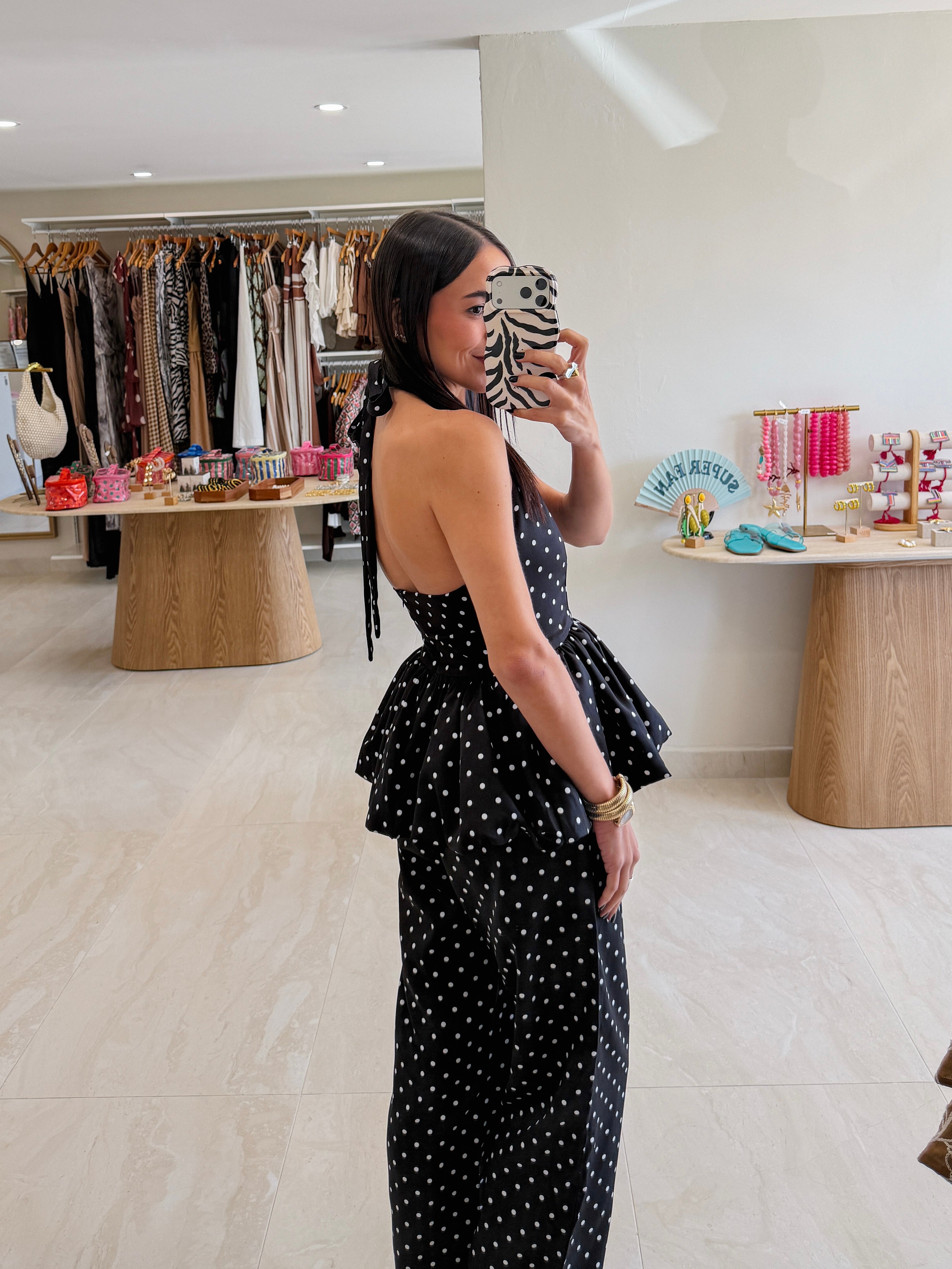 FIONA POLKA DOT HALTER SET
