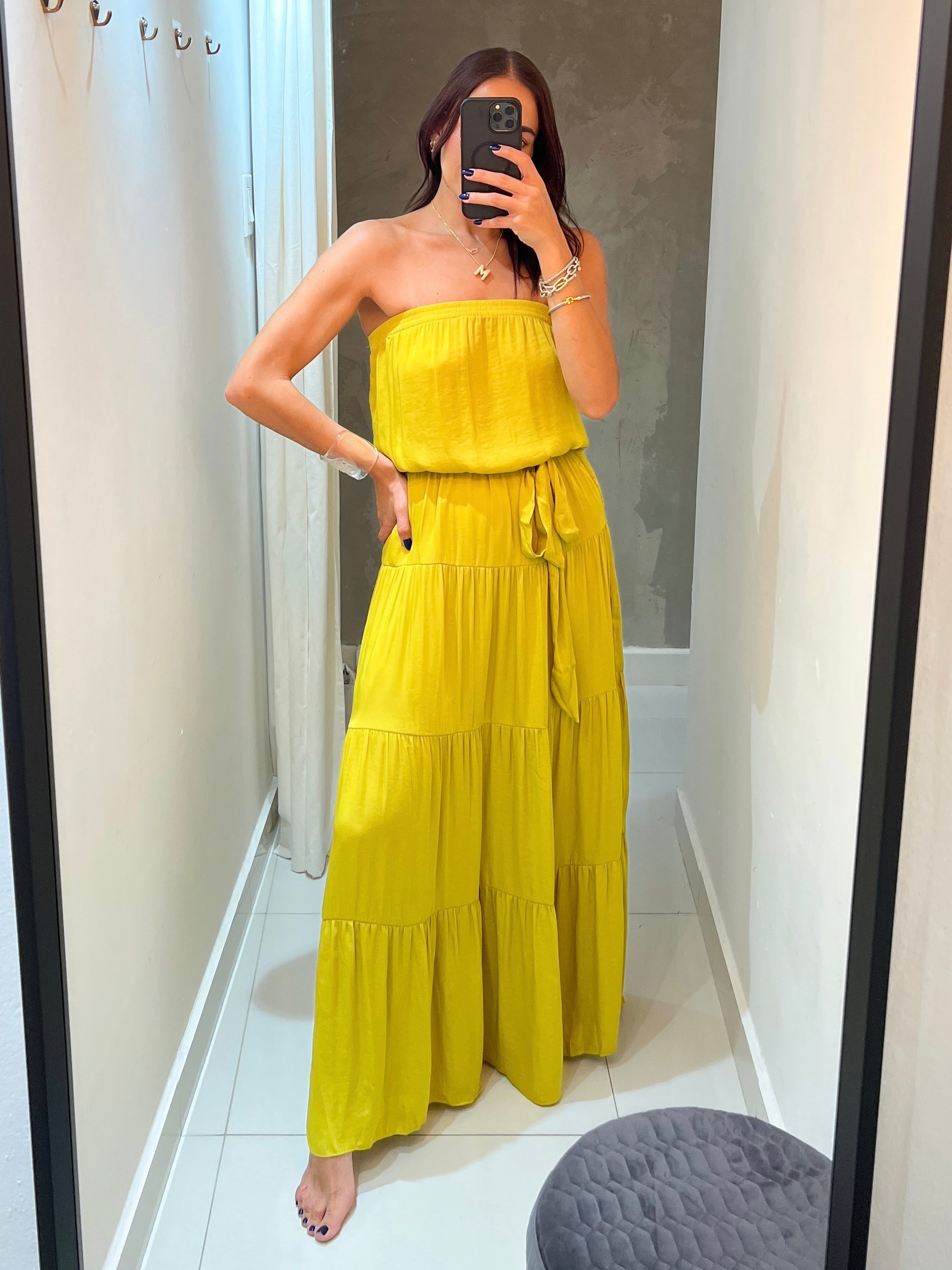 AURORA CHARTREUSE MAXI DRESS