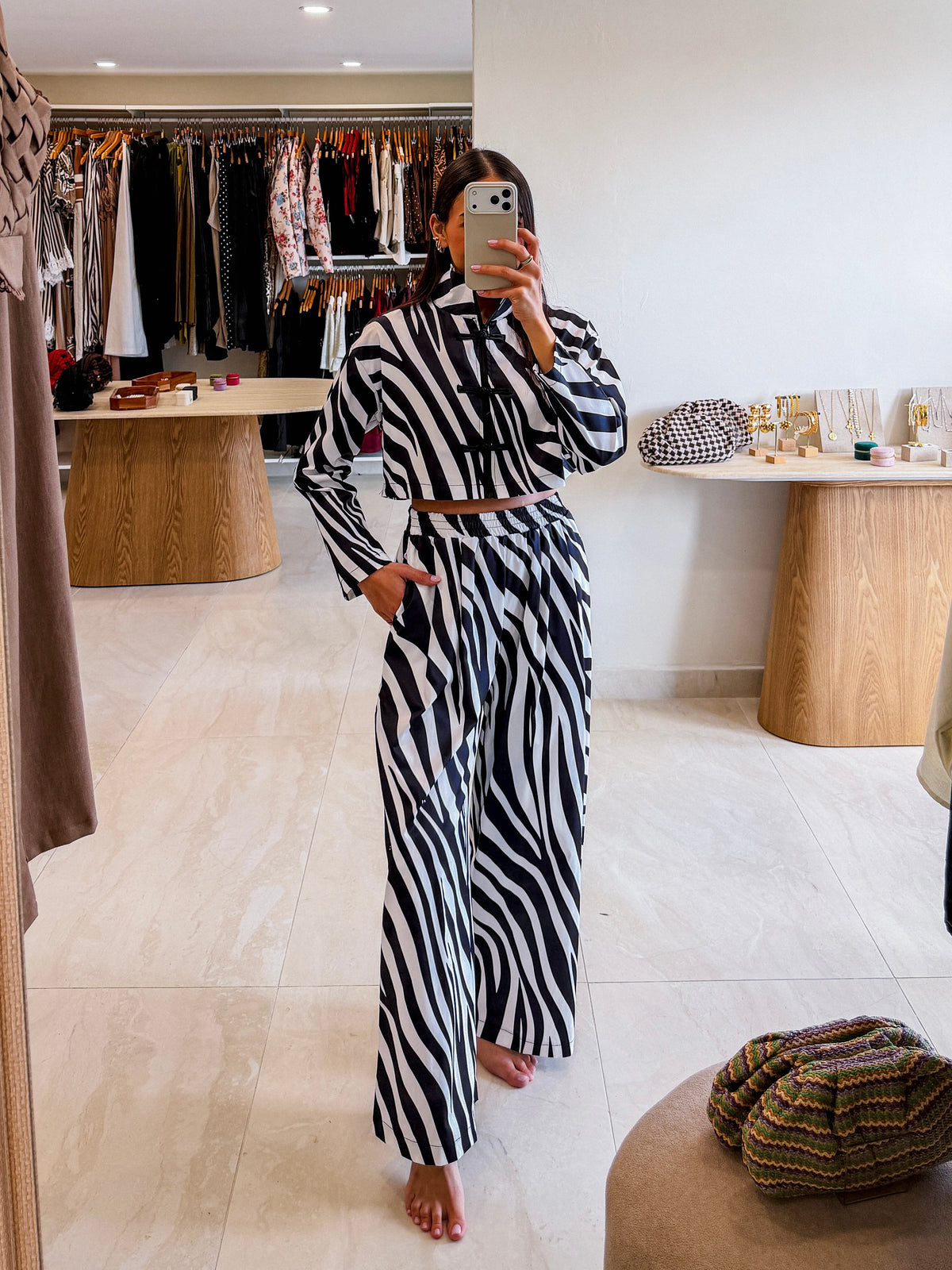 LEXIE ZEBRA PANTS SET