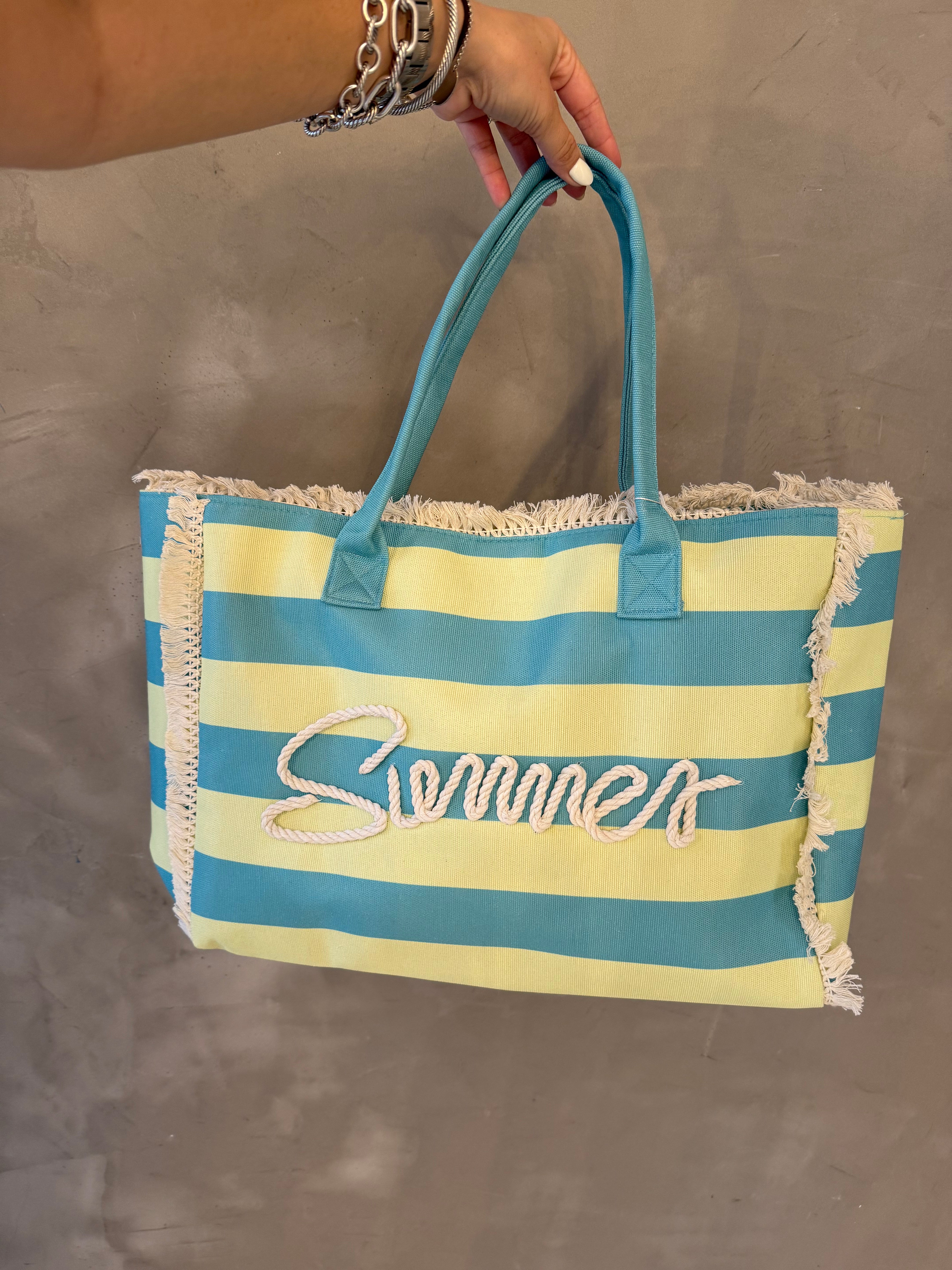 SUMMER SAGE & GREEN TOTE BAG